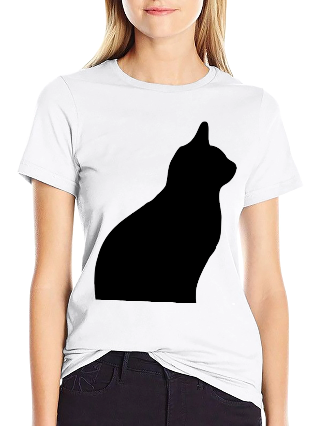 Black Cat Silhouette T-Shirt