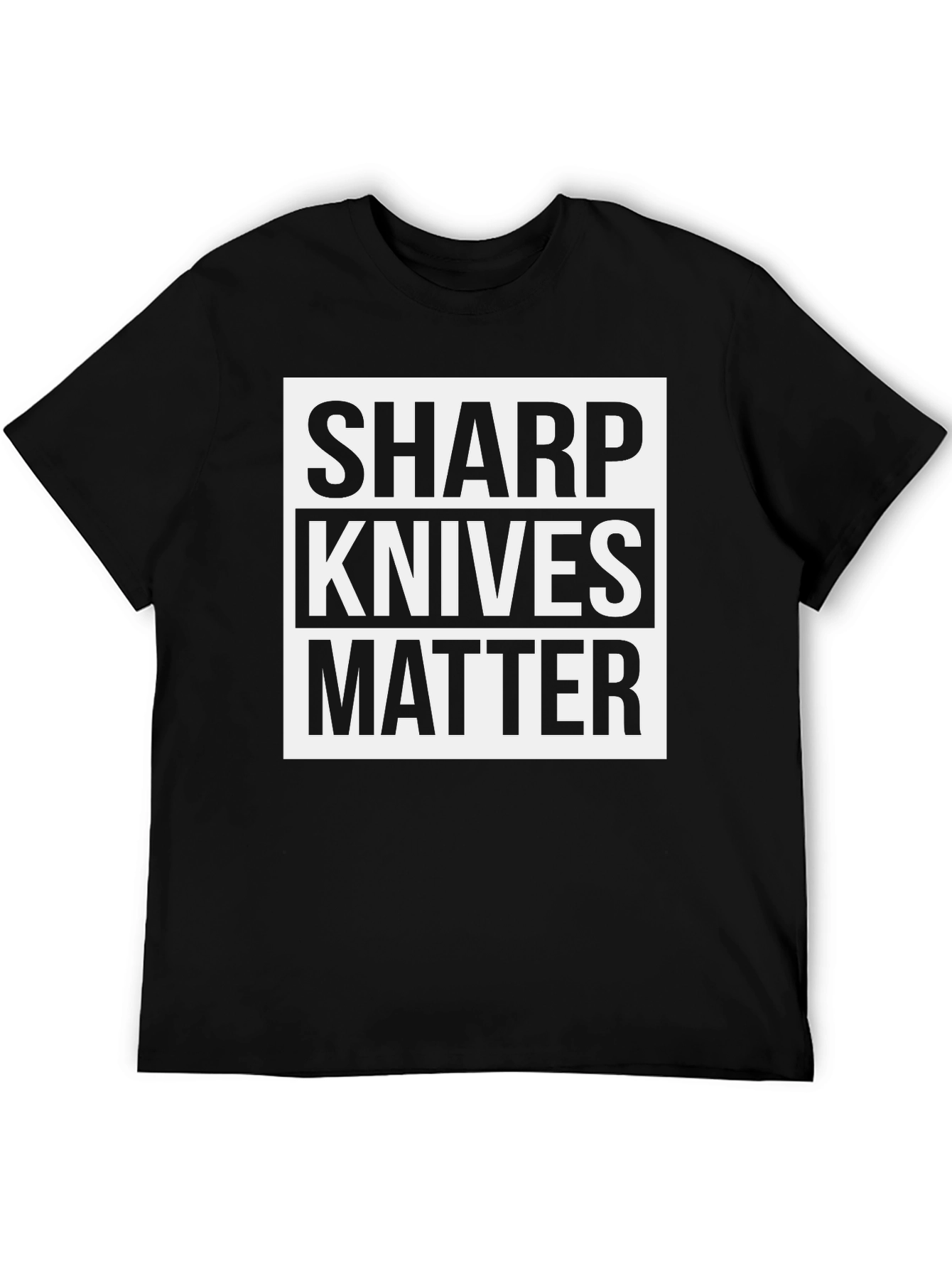 Sharp Knives Matter Graphic Tee - Black Cotton