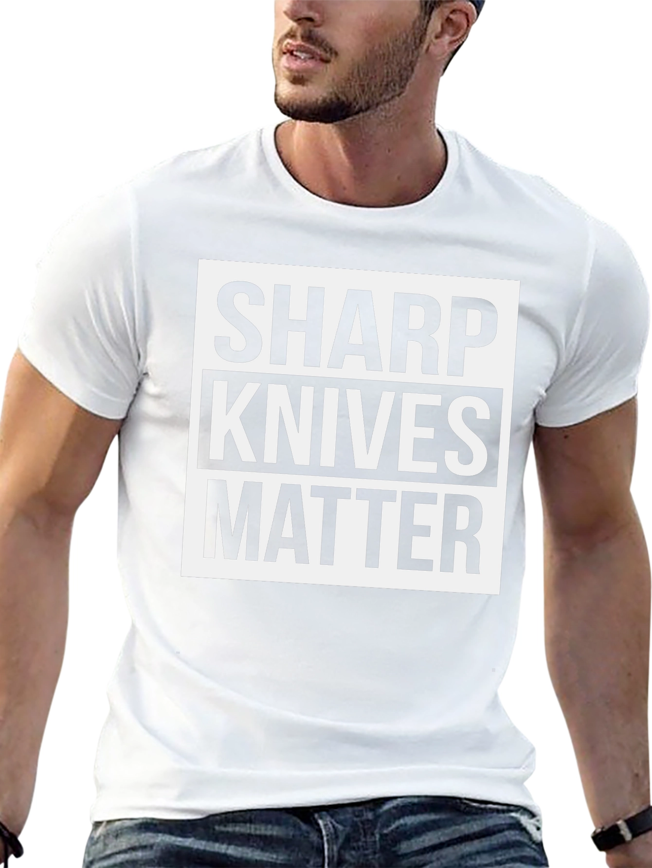 Sharp Knives Matter Graphic Tee - Black Cotton
