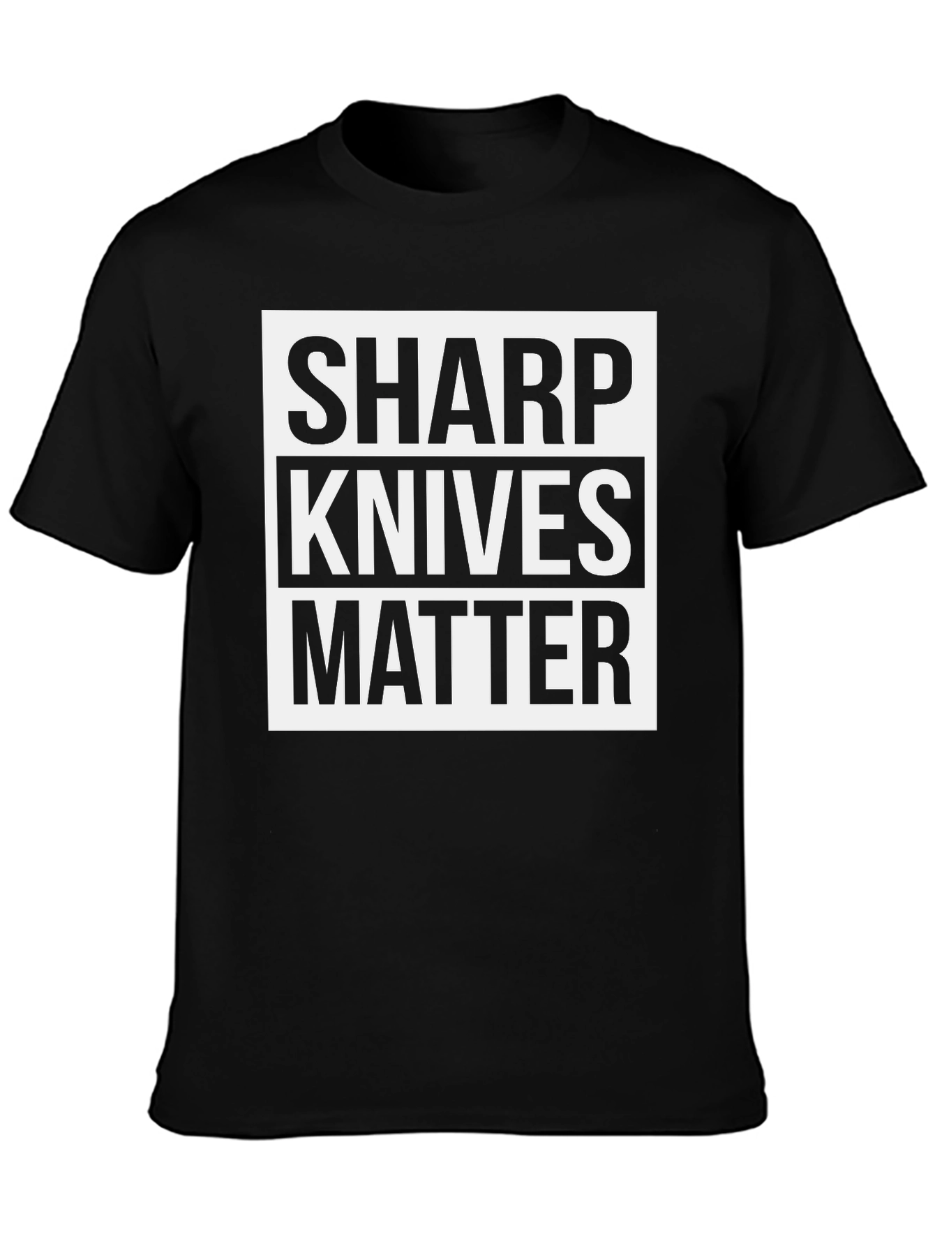 Sharp Knives Matter Graphic Tee - Black Cotton