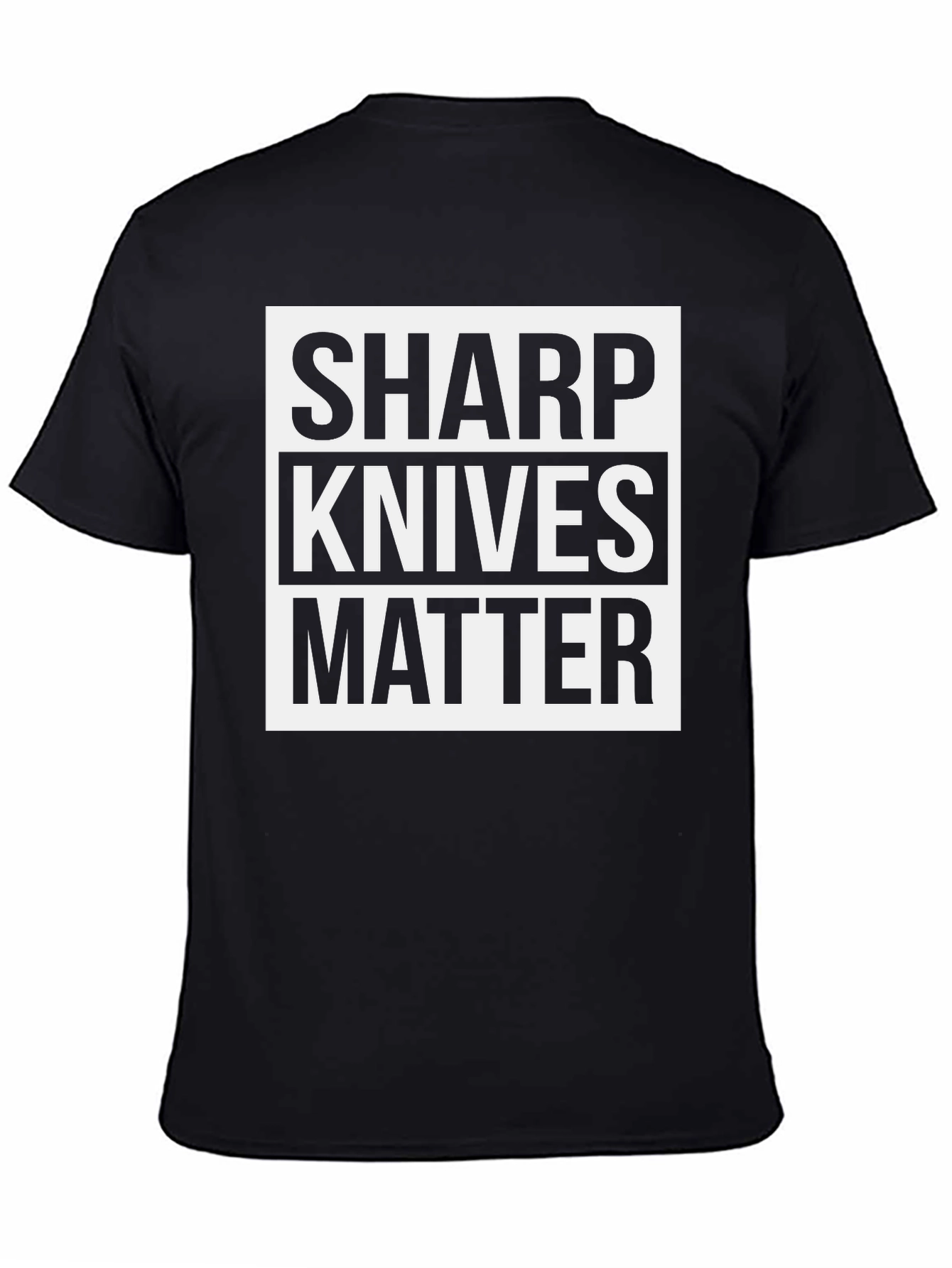 Sharp Knives Matter Graphic Tee - Black Cotton