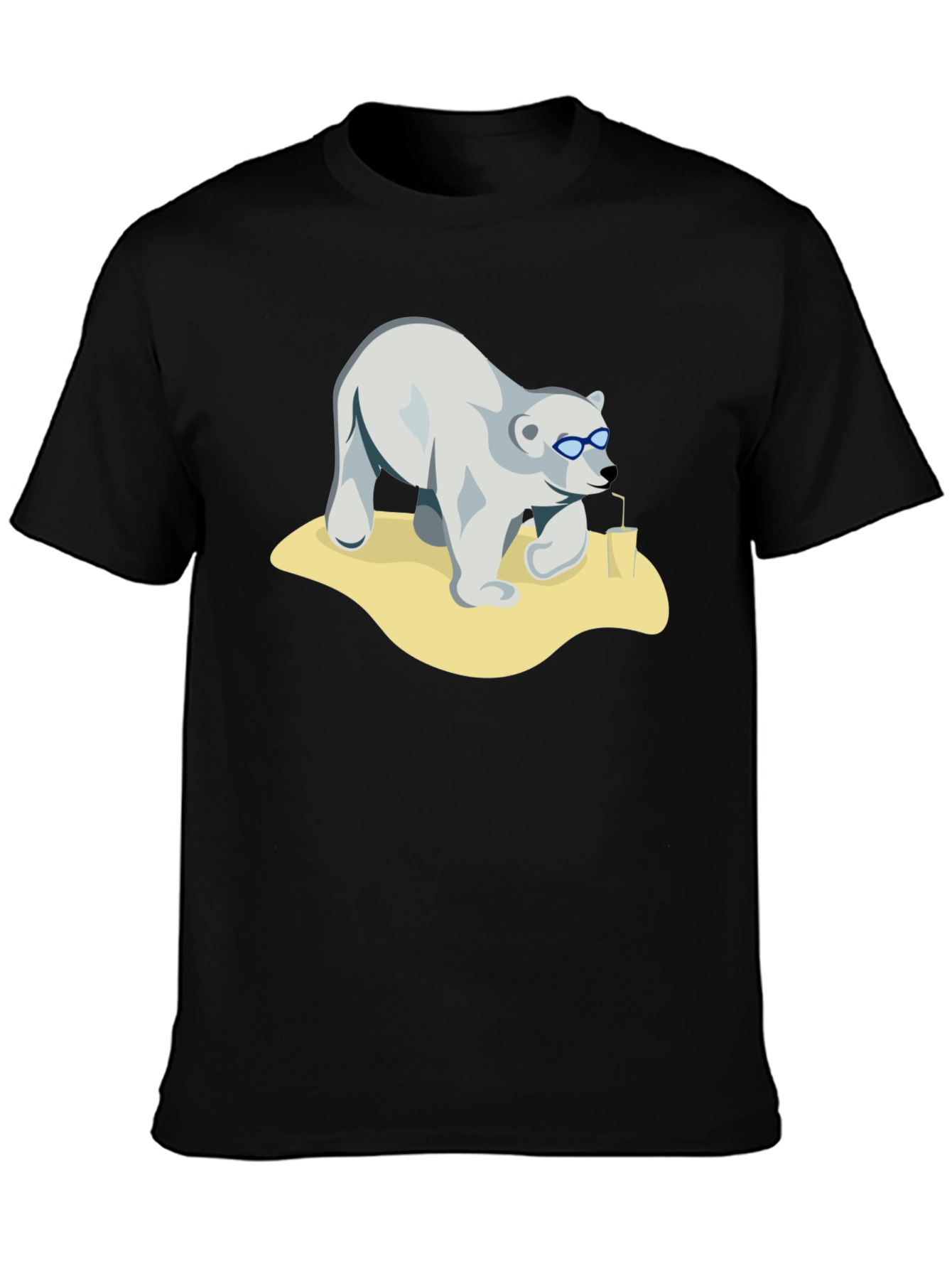 Cool Bear Tee - Black Cotton Graphic T-Shirt