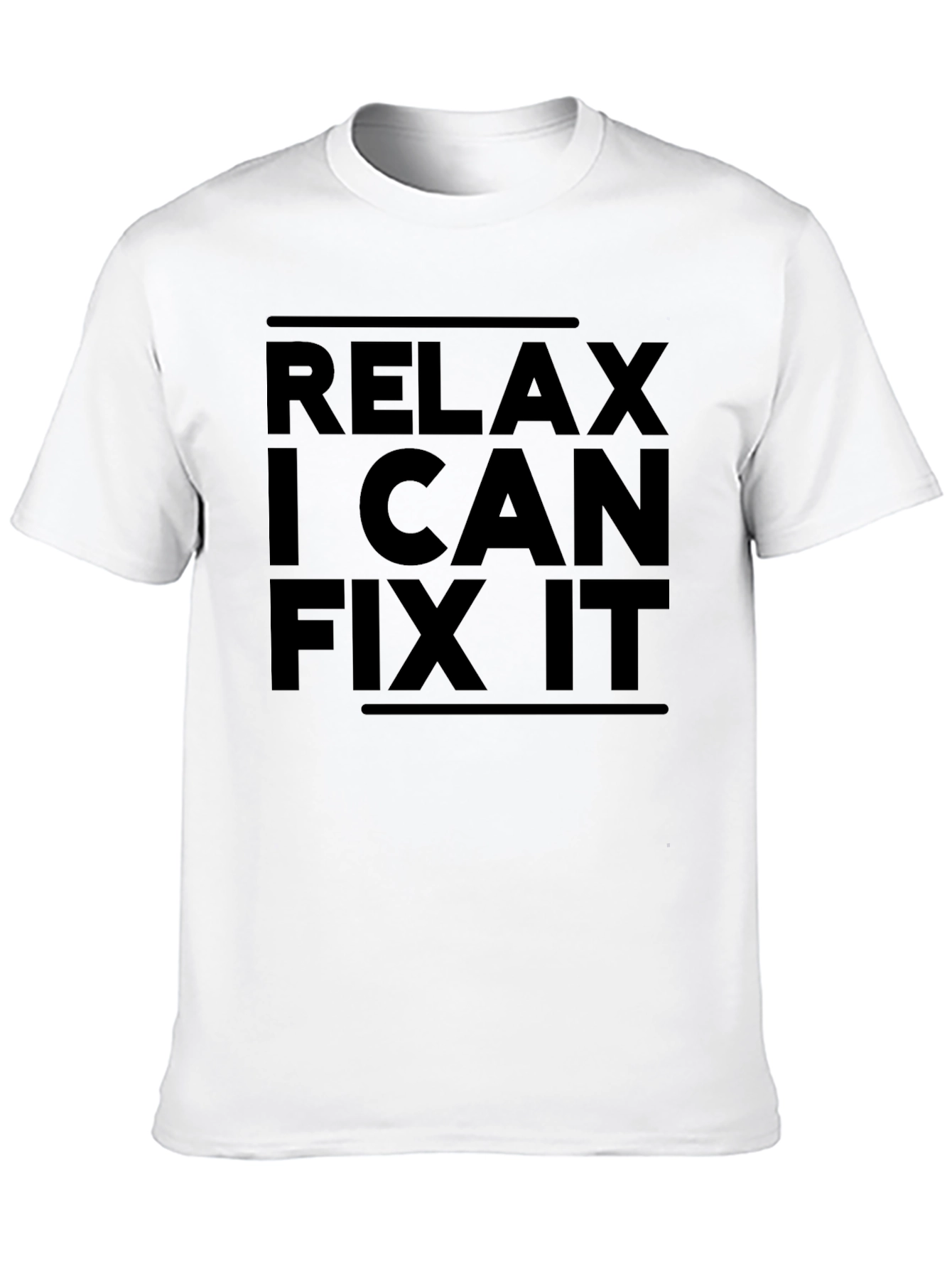 Relax I Can Fix It Black Graphic T-Shirt
