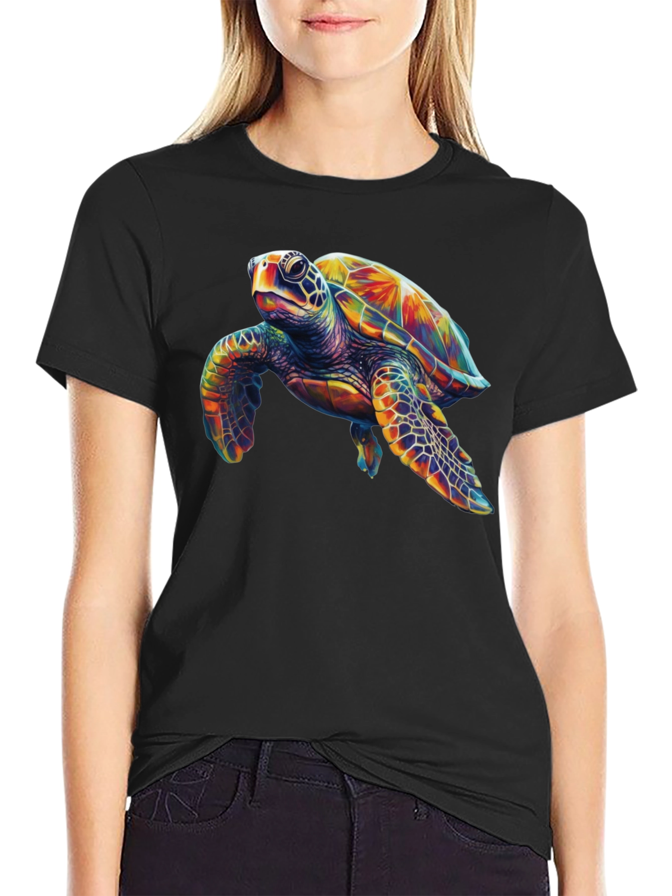Sea Turtle Graphic Tee - Mens Black T-Shirt