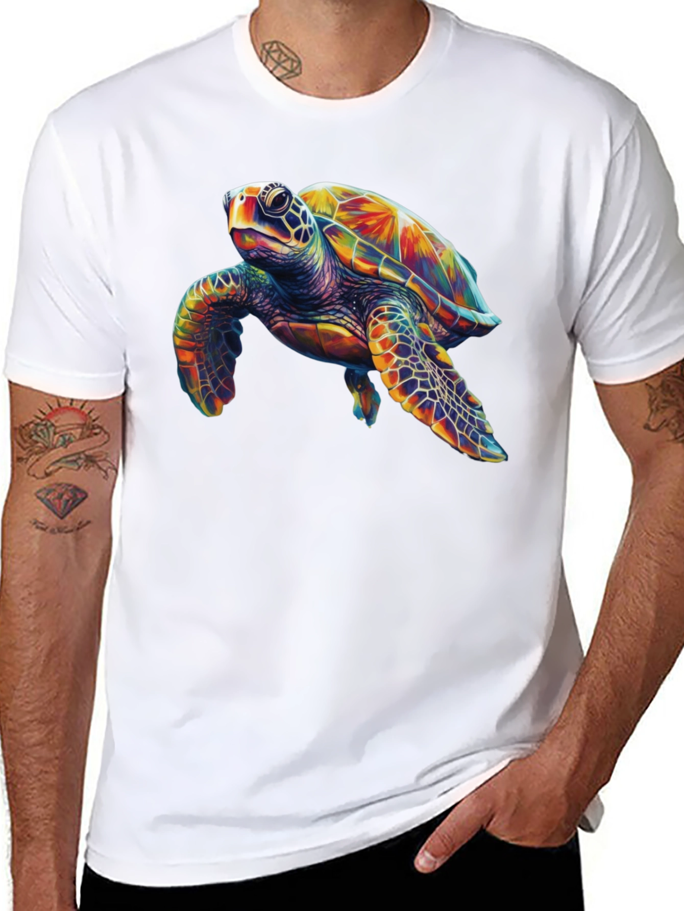 Sea Turtle Graphic Tee - Mens Black T-Shirt