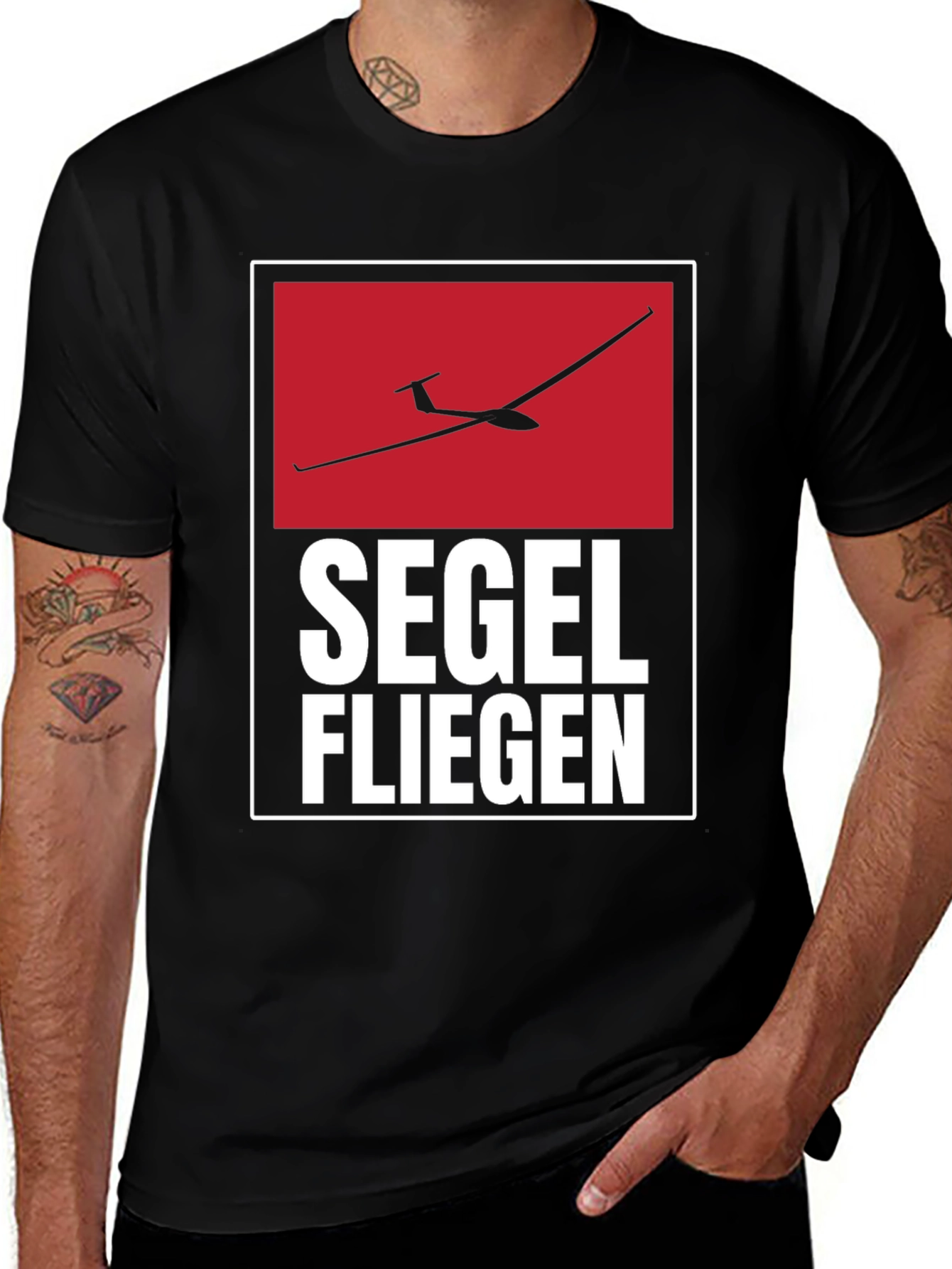 Segelfliegen Glider T-Shirt - Black