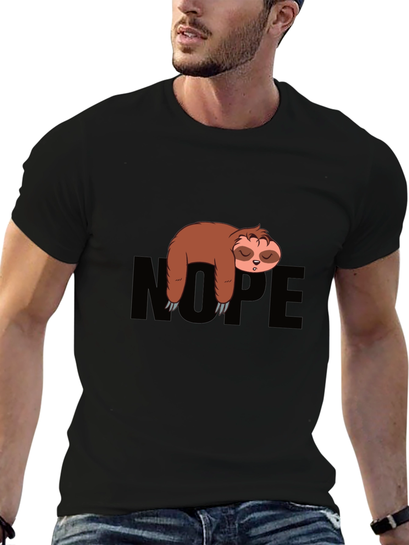 Sloth Nope Graphic Tee - Relaxed Fit