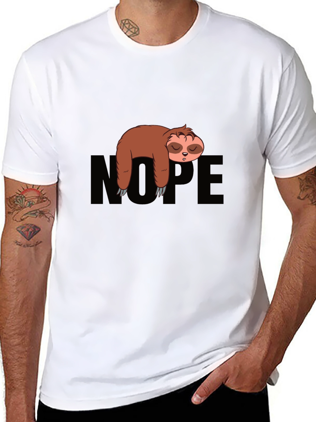 Sloth Nope Graphic Tee - Relaxed Fit