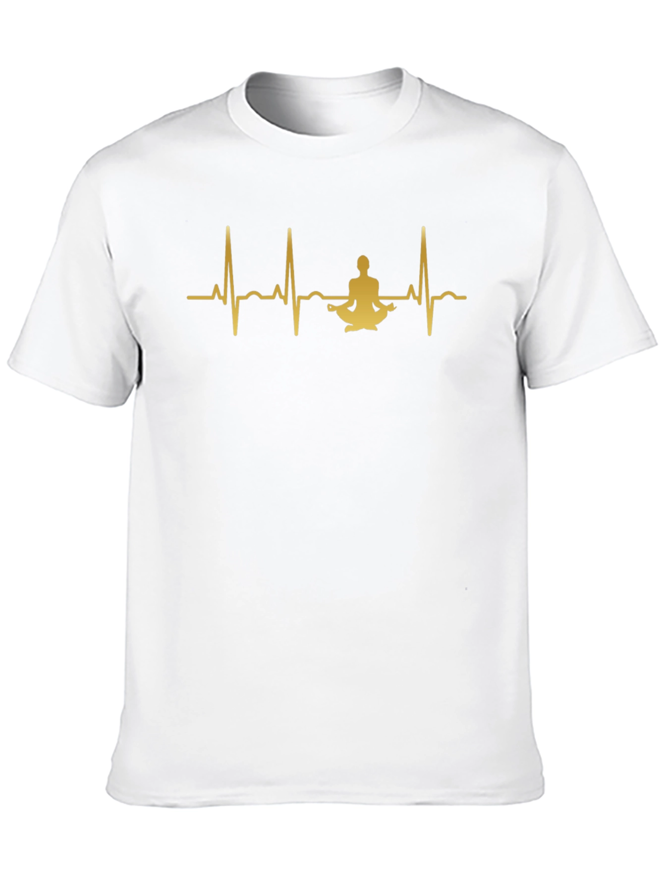 Yoga Heartbeat Black T-Shirt - Meditate in Style
