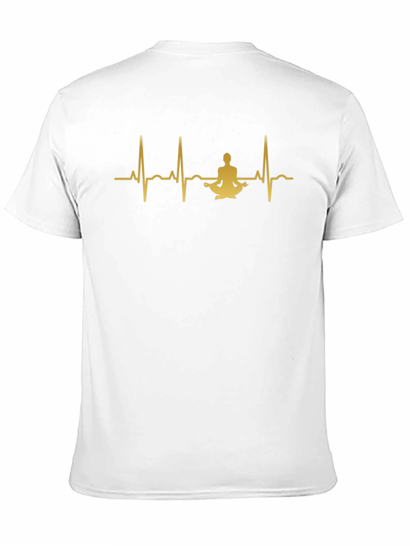 Yoga Heartbeat Black T-Shirt - Meditate in Style