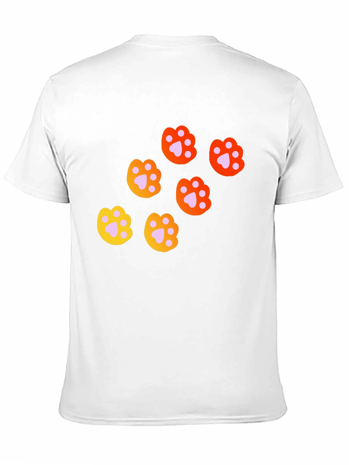 Cute Paw Print Graphic T-Shirt - Casual Style