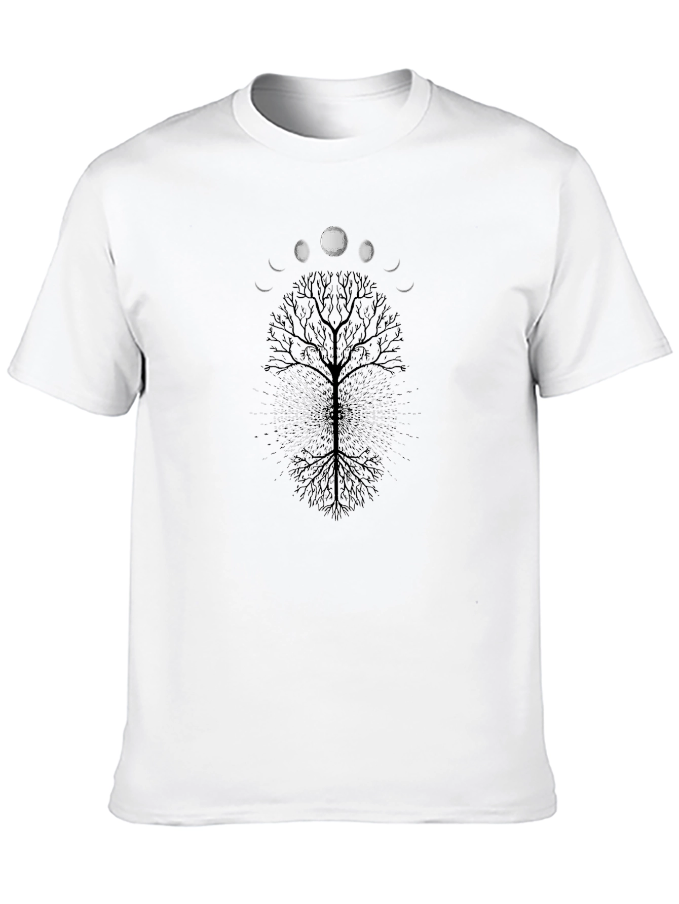 Lunar Tree Graphic Tee - Black Cotton Blend