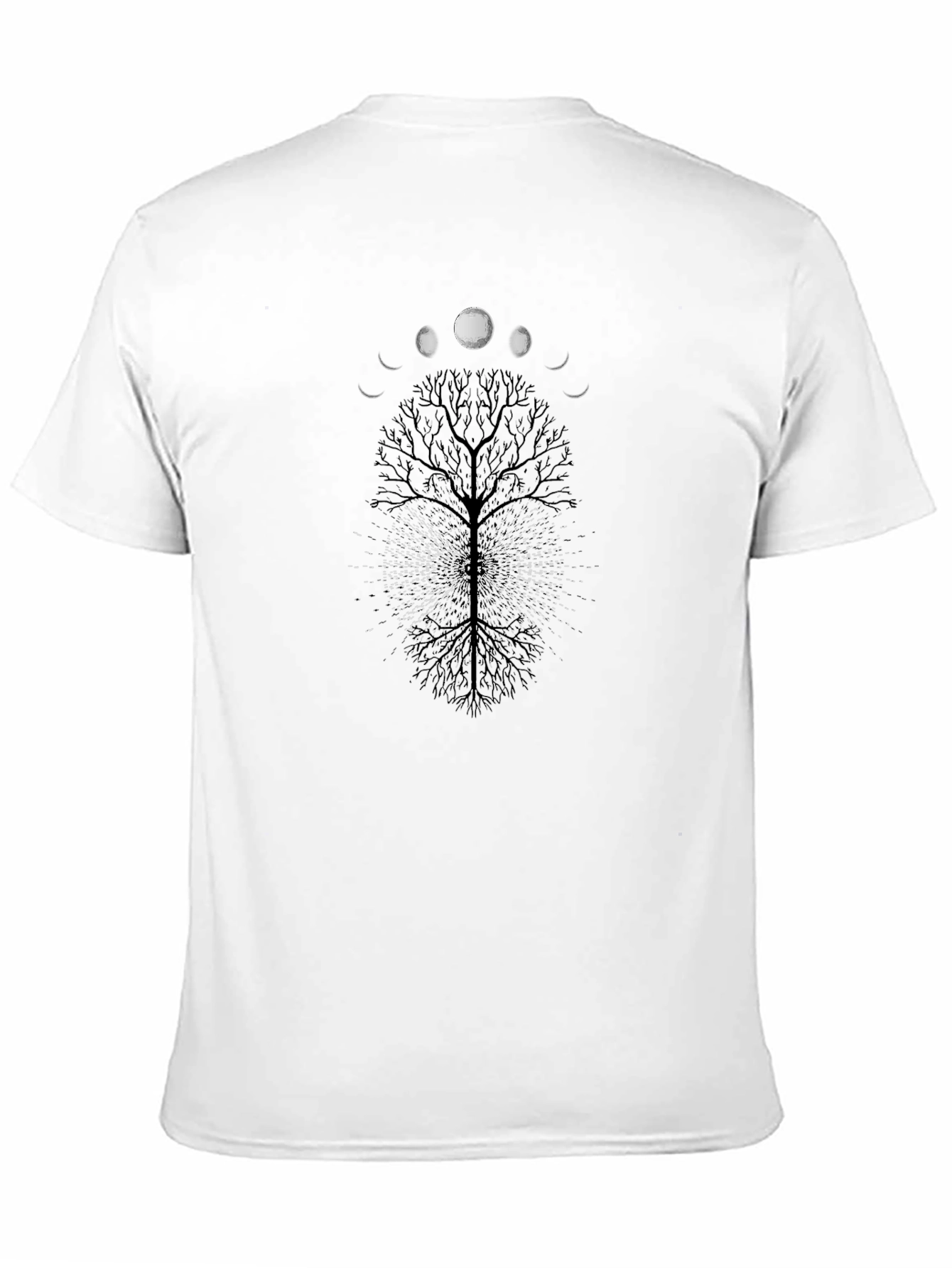Lunar Tree Graphic Tee - Black Cotton Blend