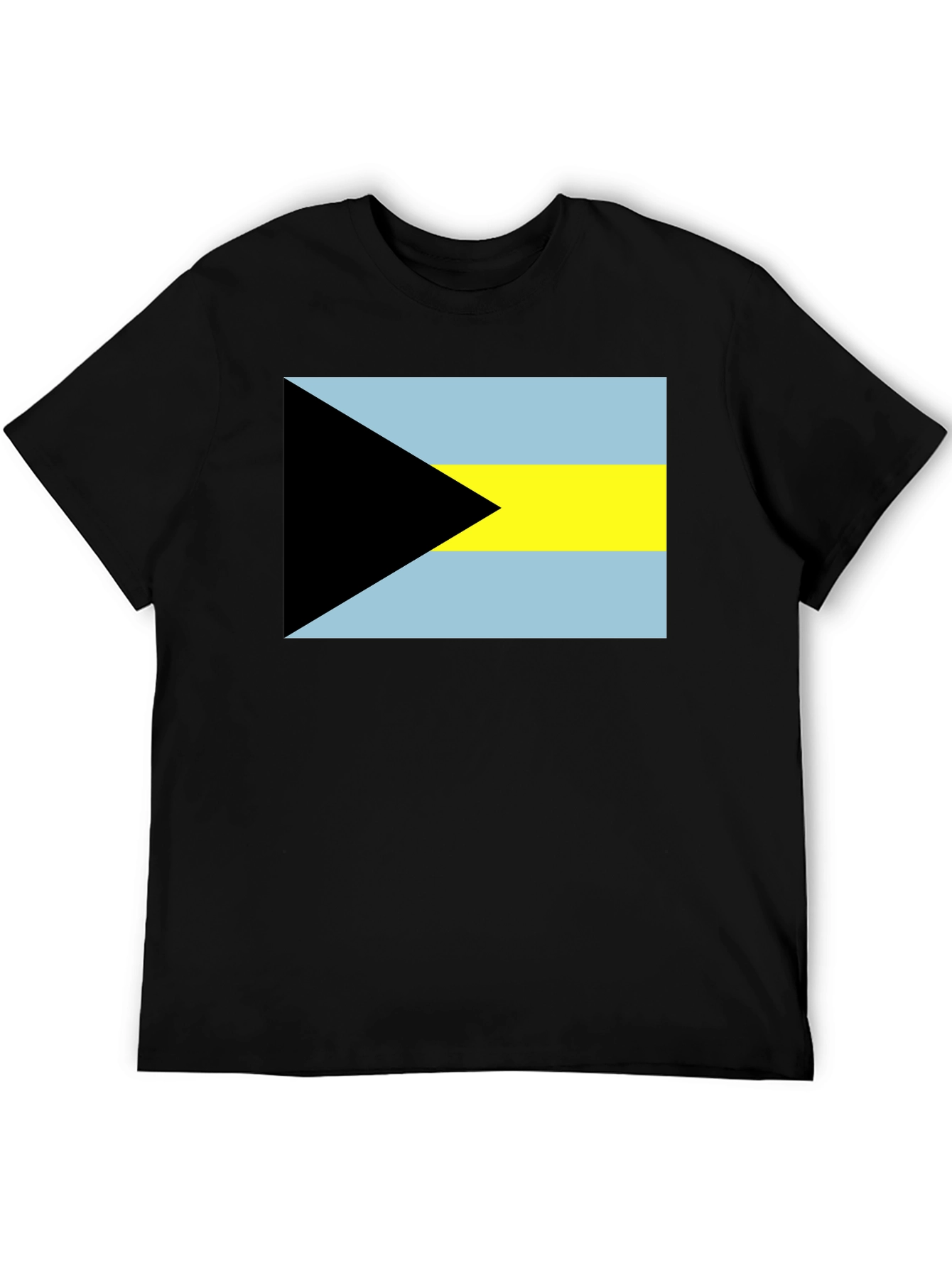 Bahamas Flag T-Shirt - Black Graphic Tee