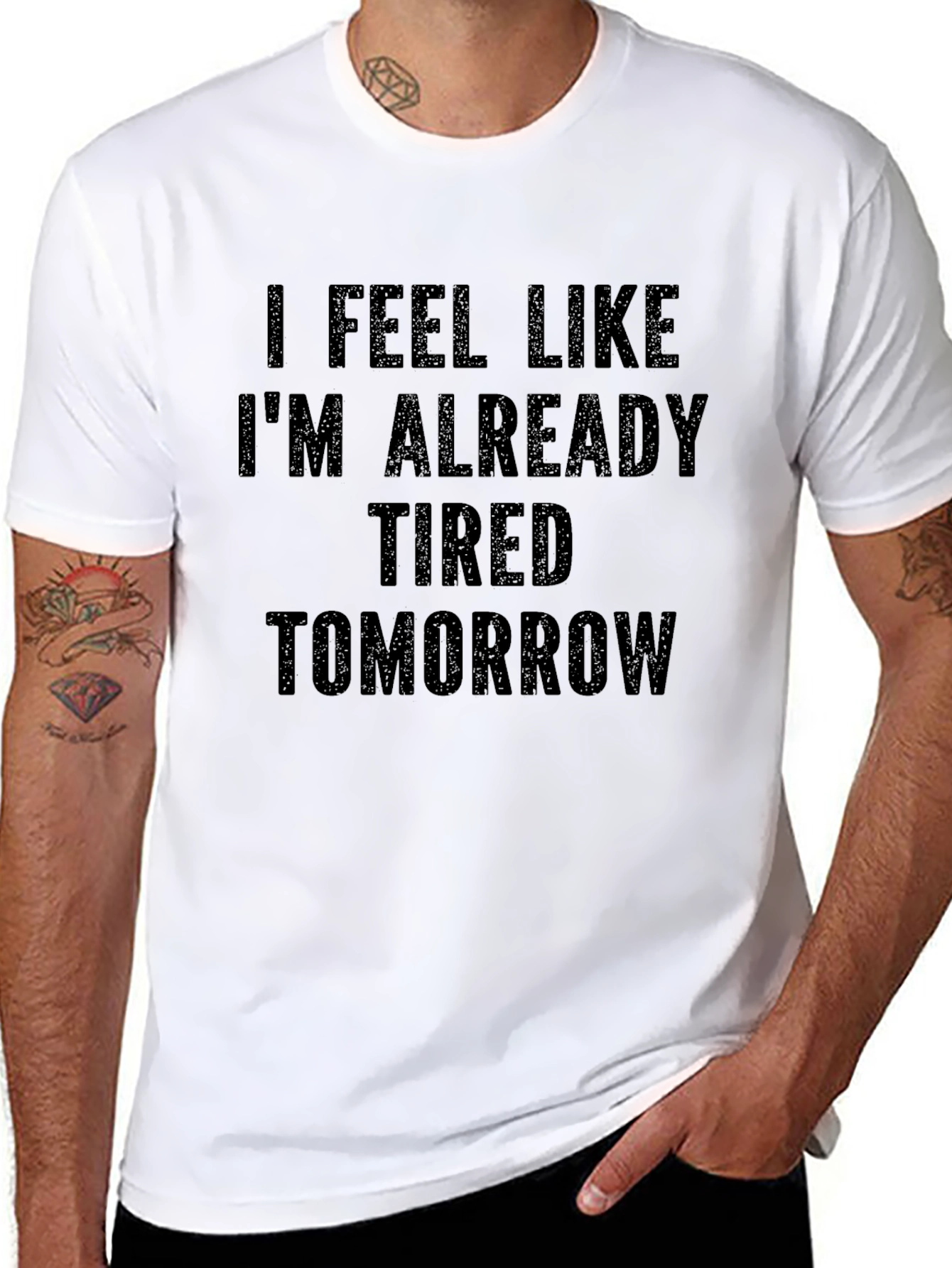 Tired Tomorrow Graphic Tee - Unisex Black T-Shirt