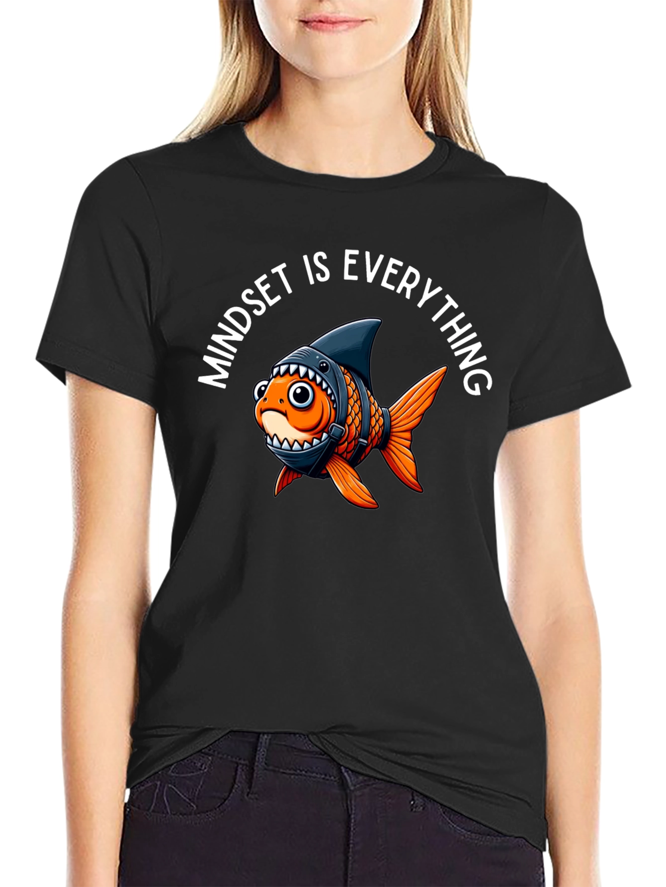 Mindset is Everything Shark Fin Goldfish T-Shirt