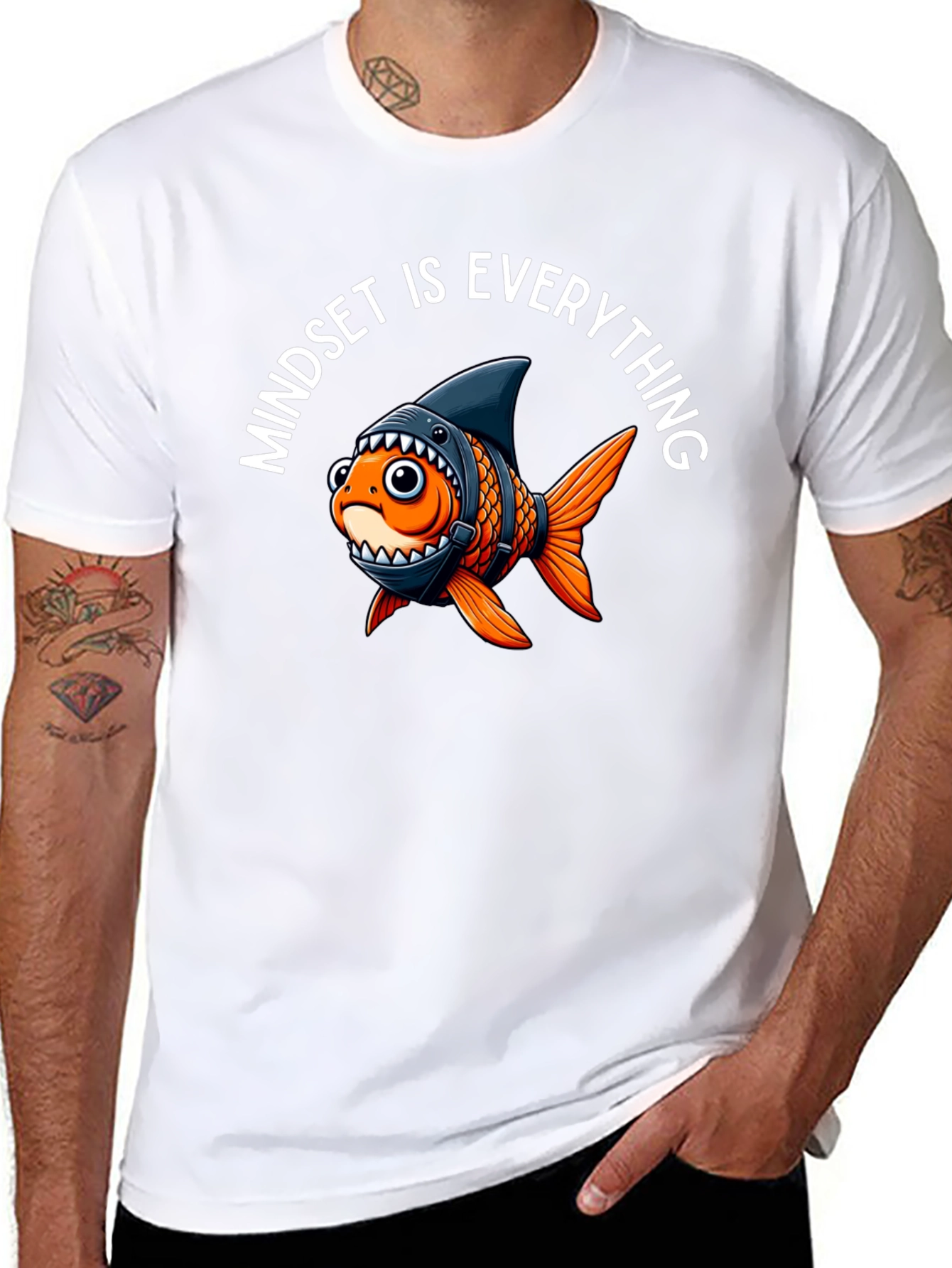 Mindset is Everything Shark Fin Goldfish T-Shirt