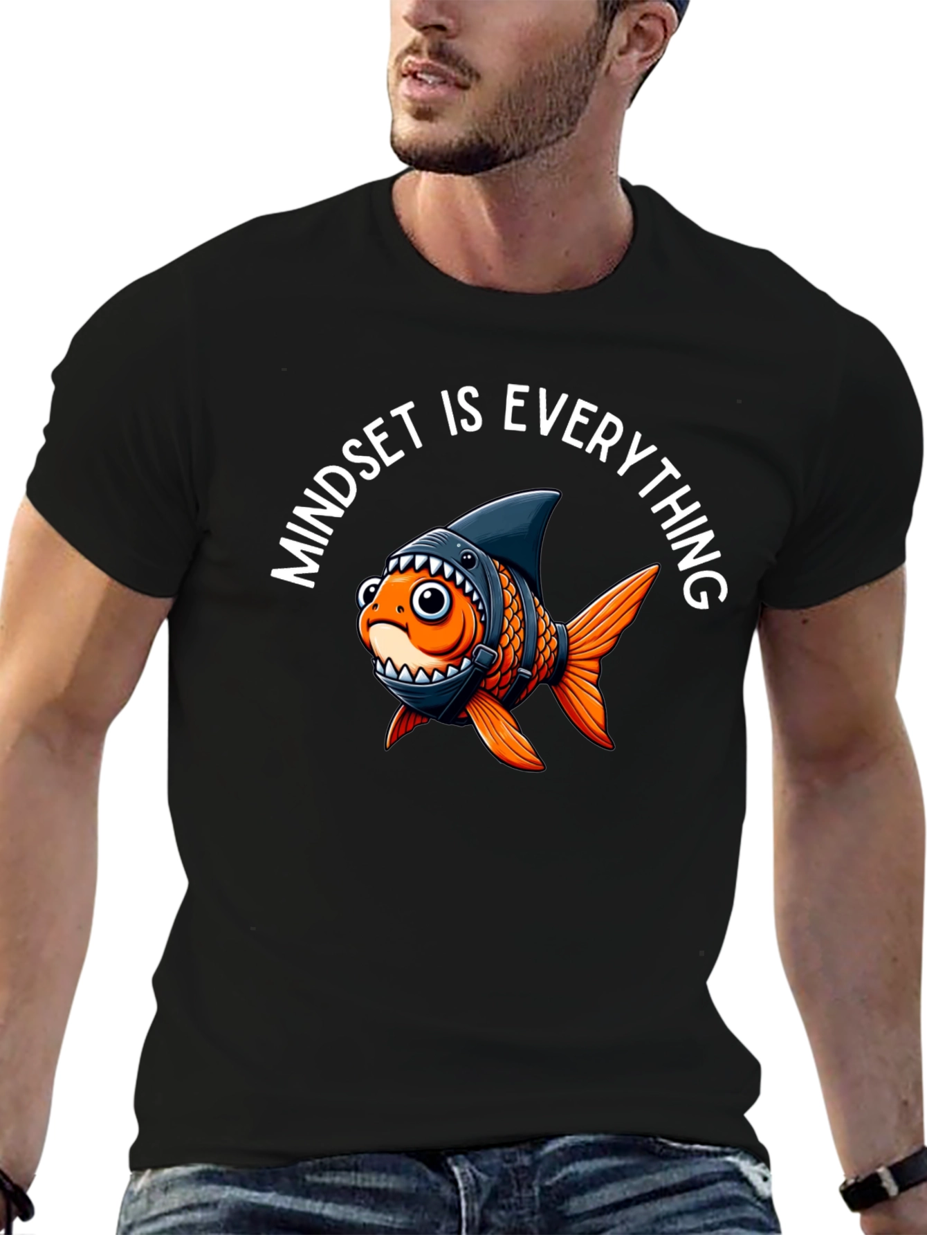Mindset is Everything Shark Fin Goldfish T-Shirt