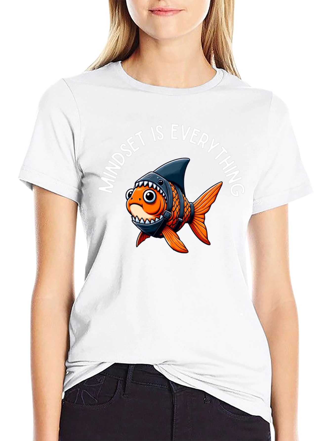Mindset is Everything Shark Fin Goldfish T-Shirt