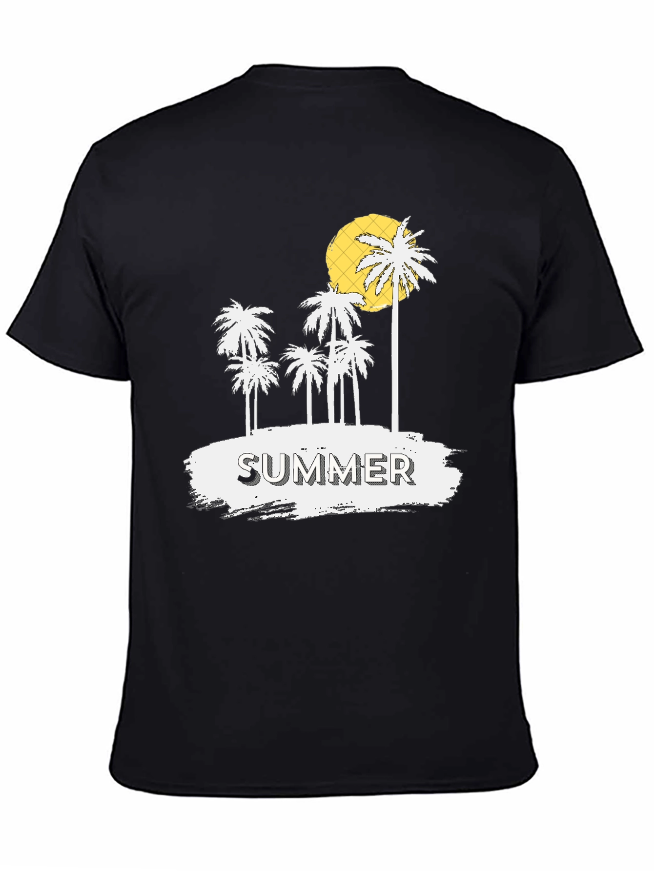 Summer Palm Tree Graphic Print Mens T-Shirt