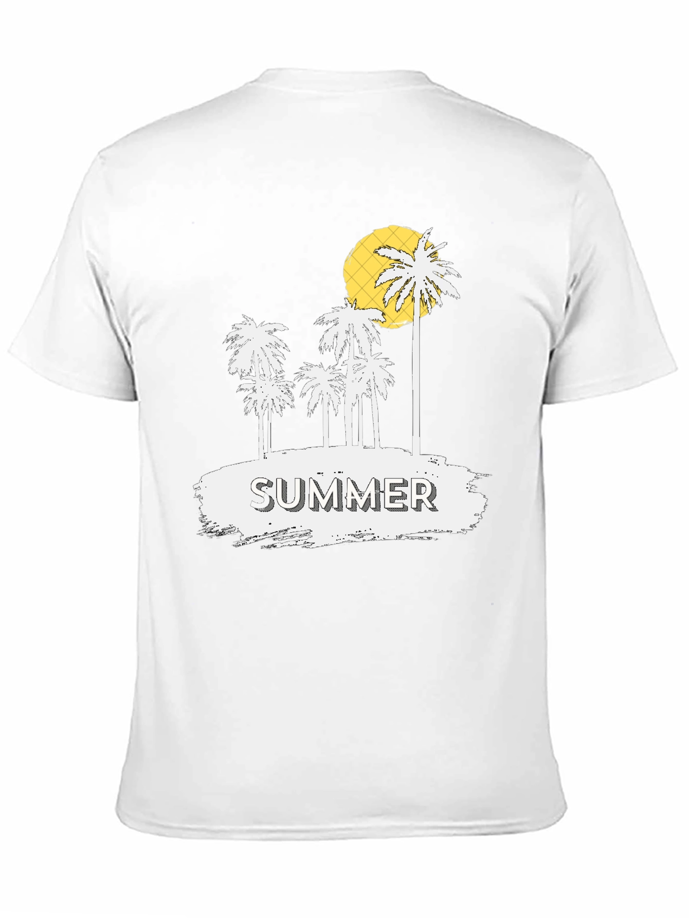 Summer Palm Tree Graphic Print Mens T-Shirt