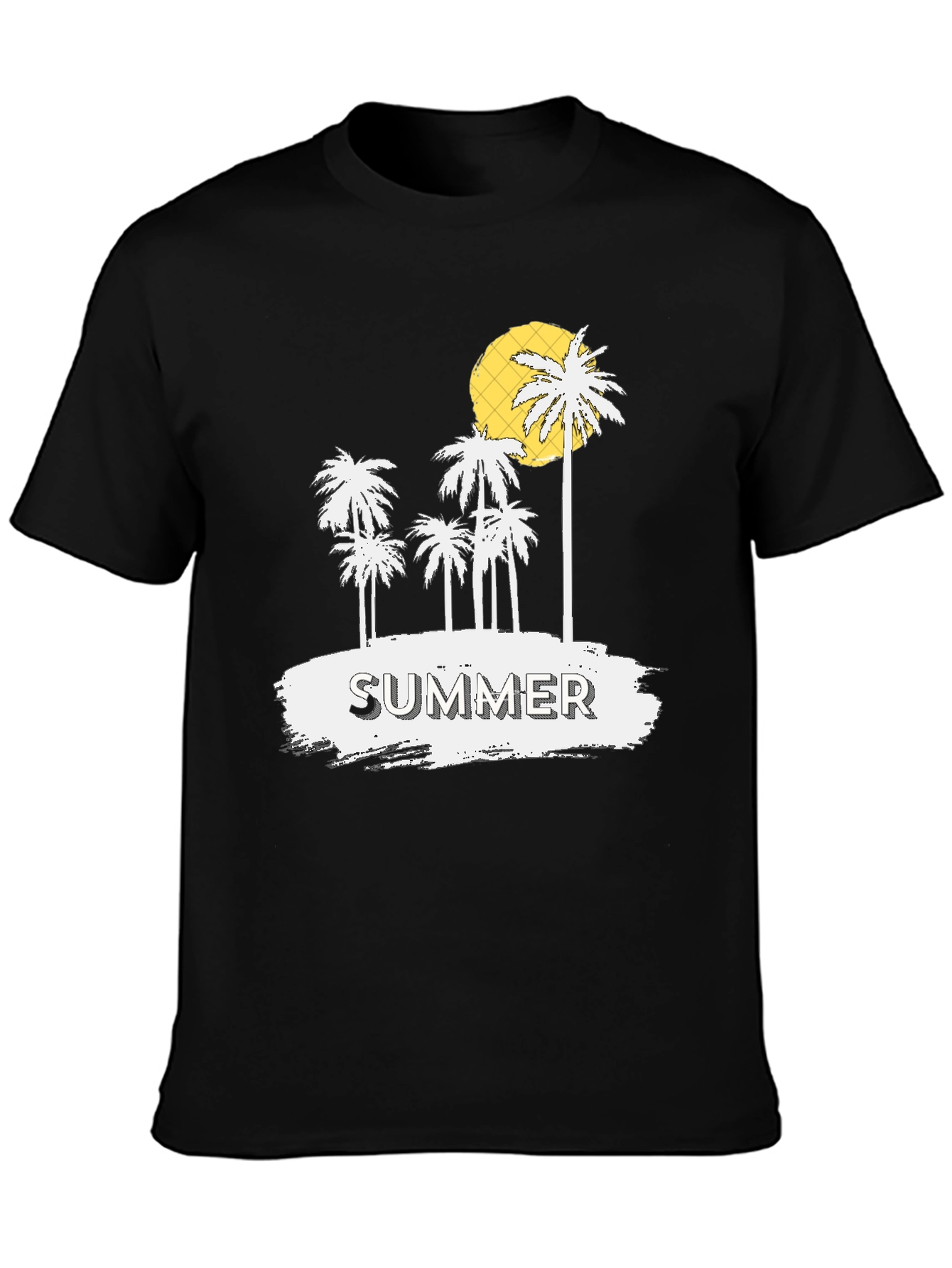 Summer Palm Tree Graphic Print Mens T-Shirt