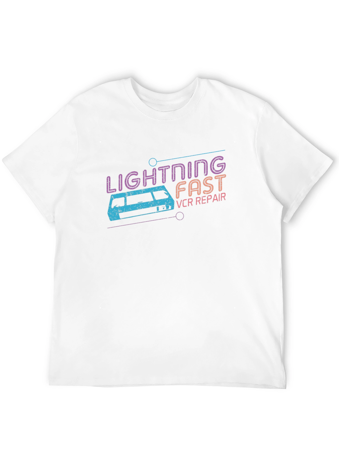 Lightning Fast VCR Repair T-Shirt - Retro 80s Style