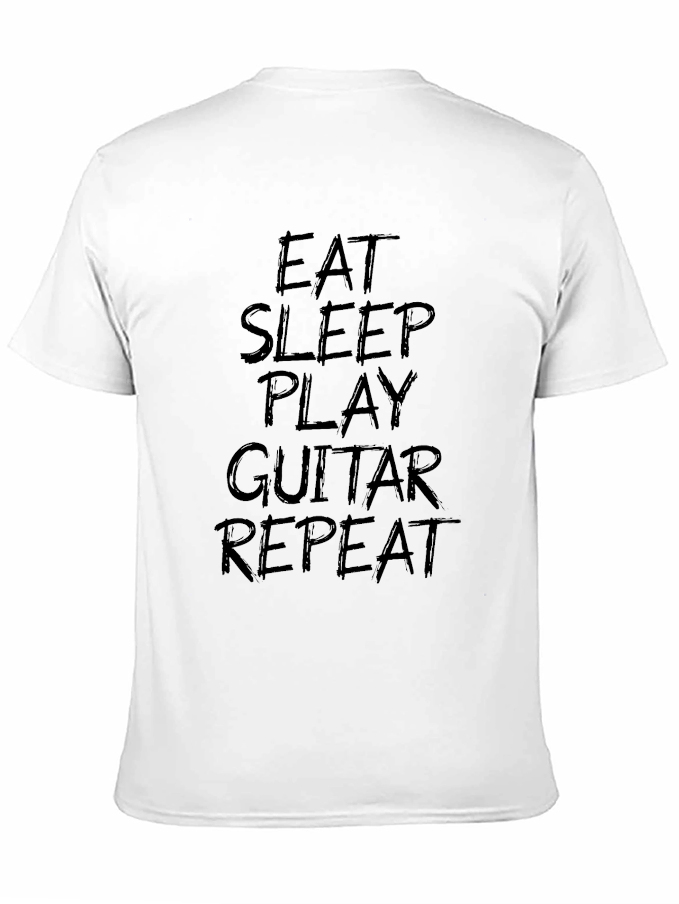 Eat Sleep Play Guitar Repeat Black T-Shirt