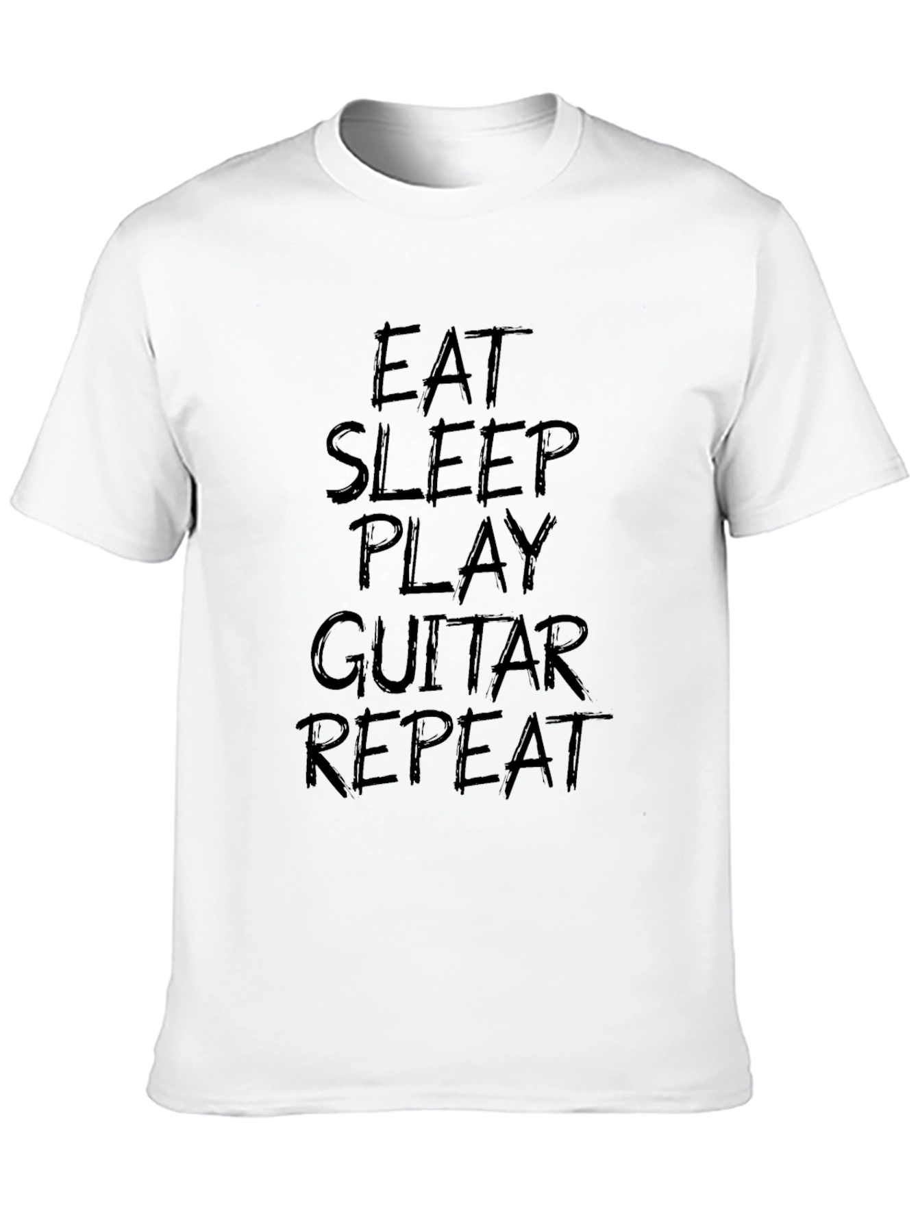 Eat Sleep Play Guitar Repeat Black T-Shirt