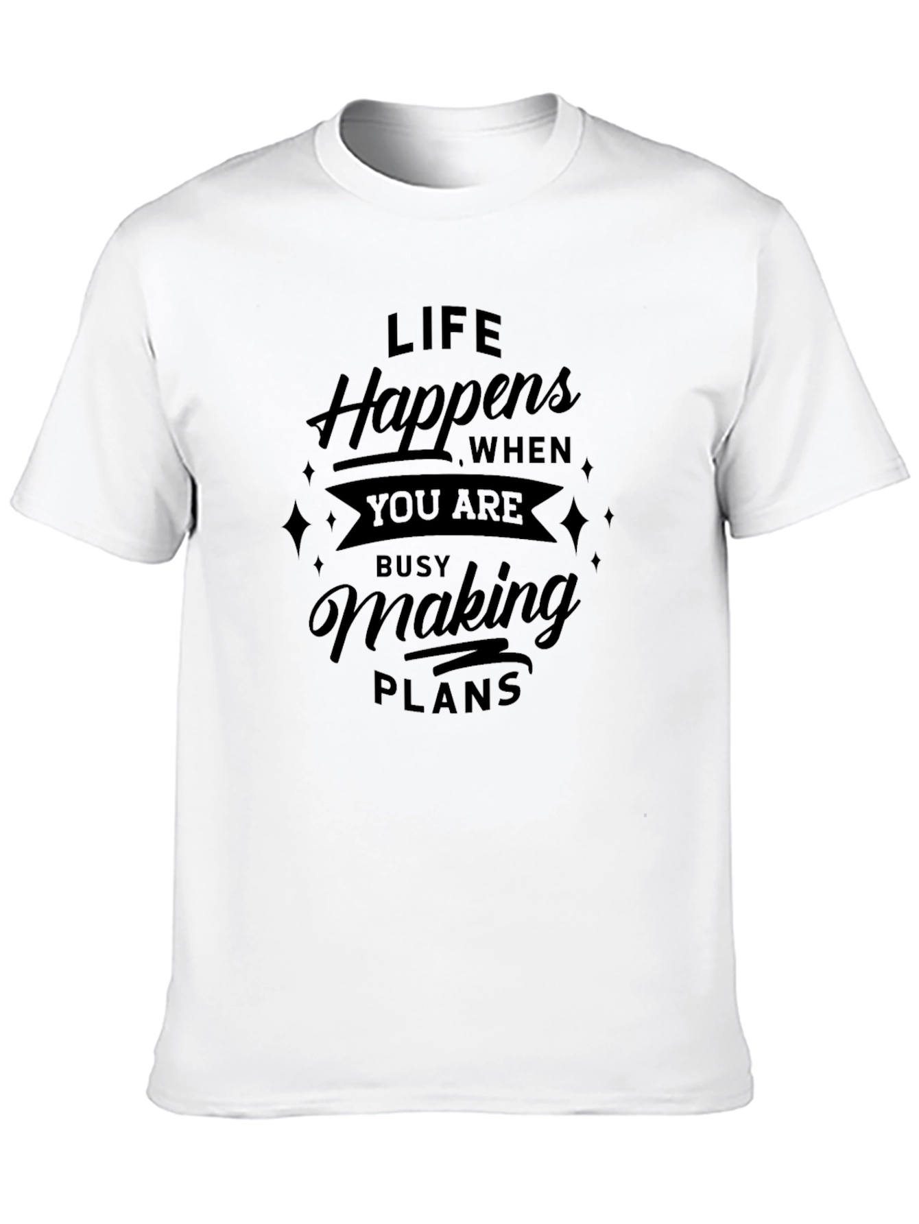 Life Happens Black Graphic Tee
