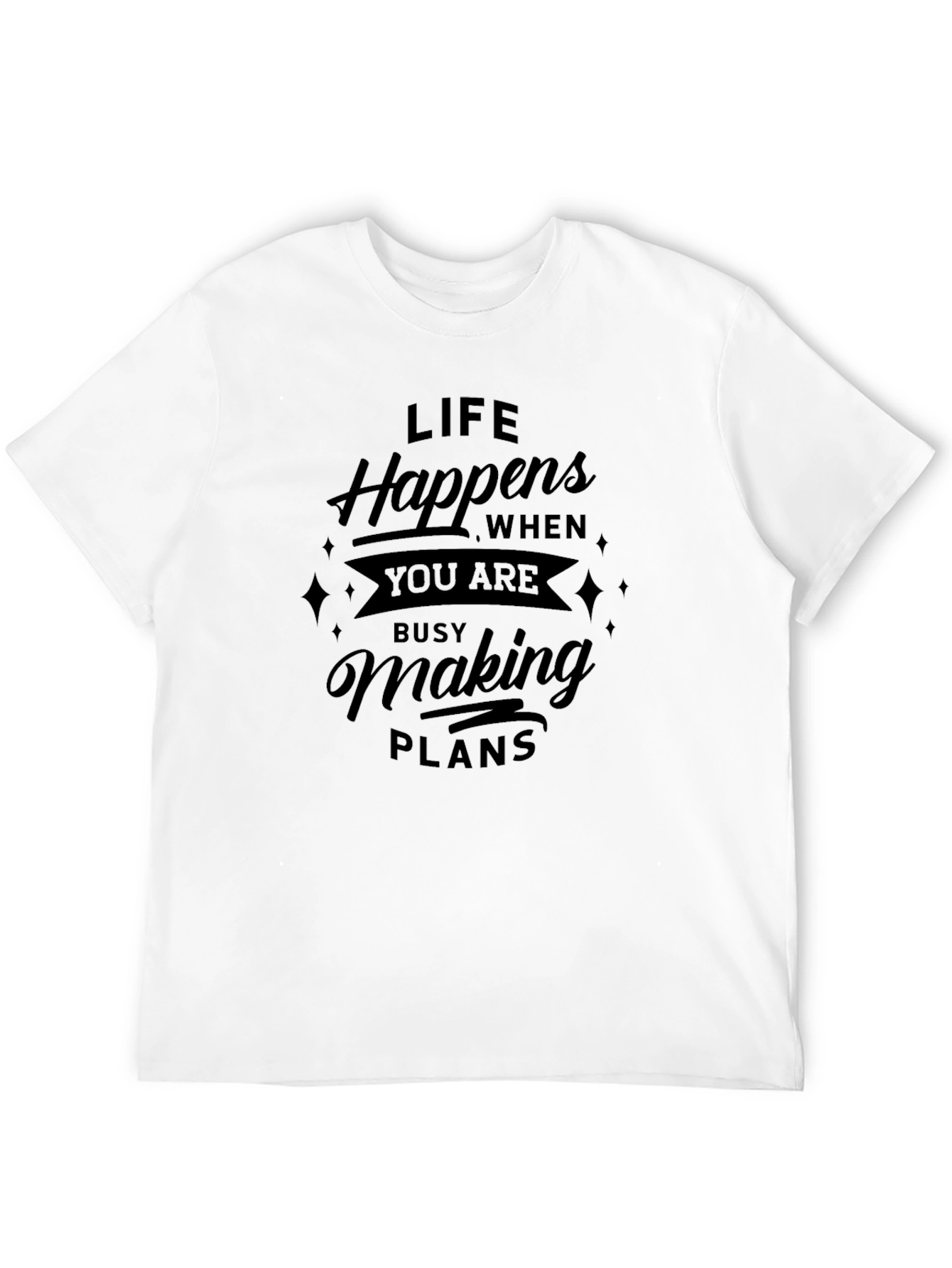Life Happens Black Graphic Tee