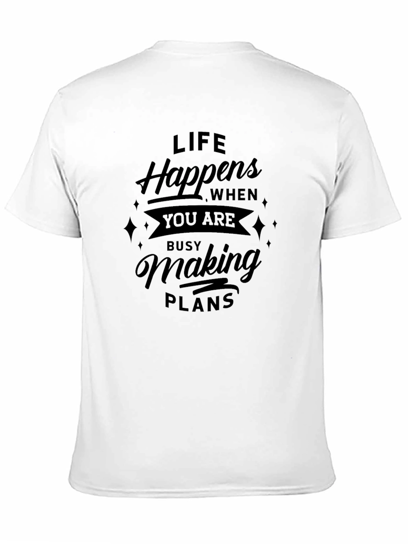 Life Happens Black Graphic Tee