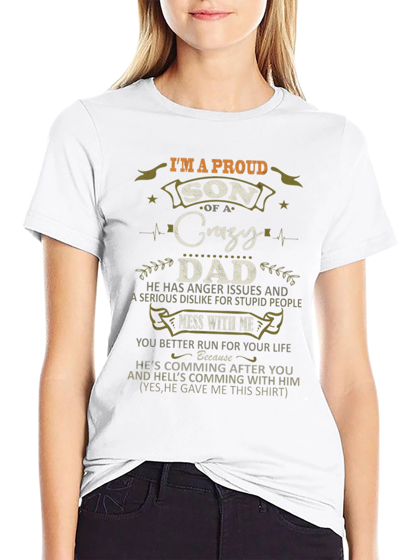 Proud Son of a Crazy Dad Graphic T-Shirt