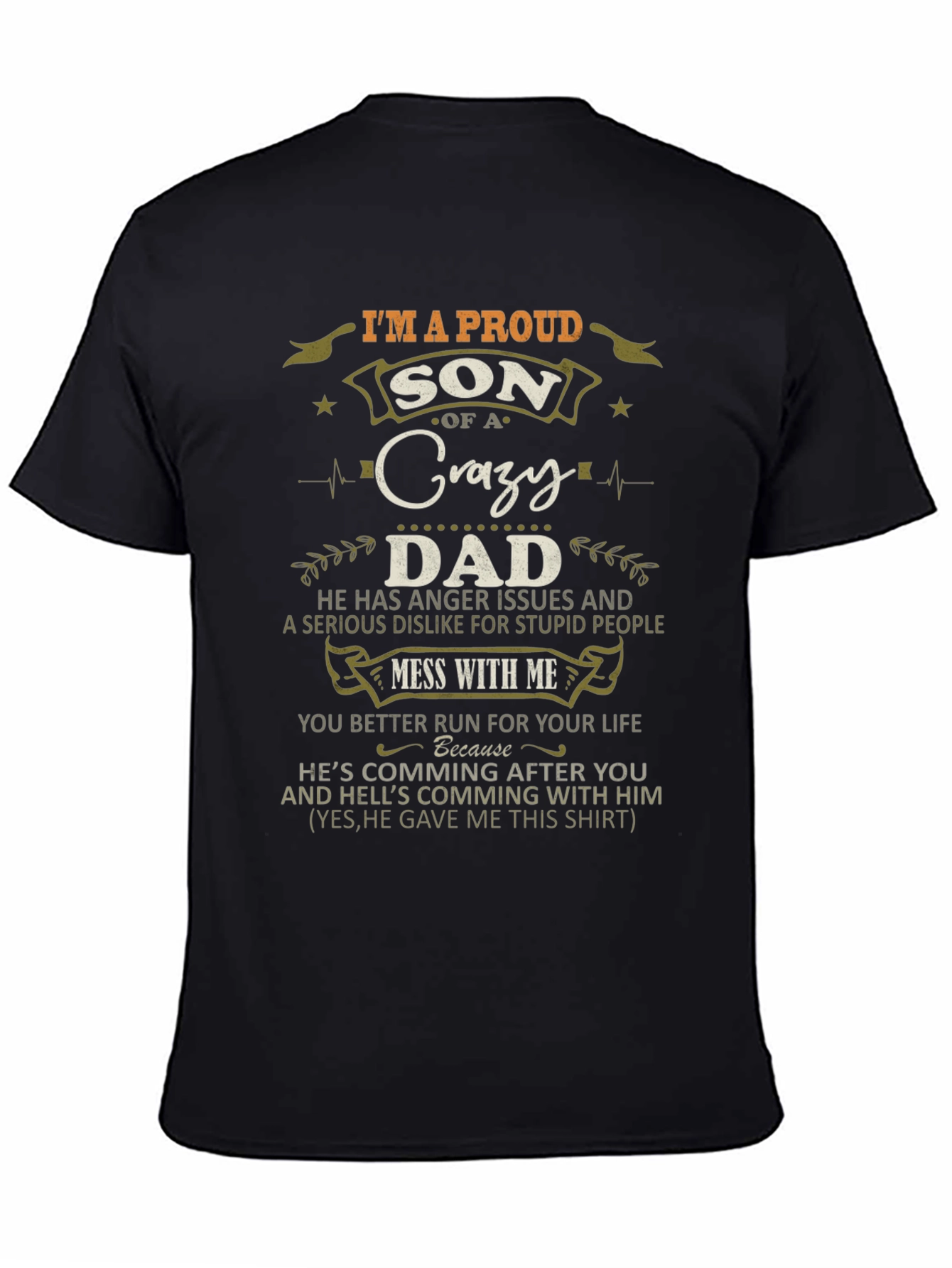 Proud Son of a Crazy Dad Graphic T-Shirt