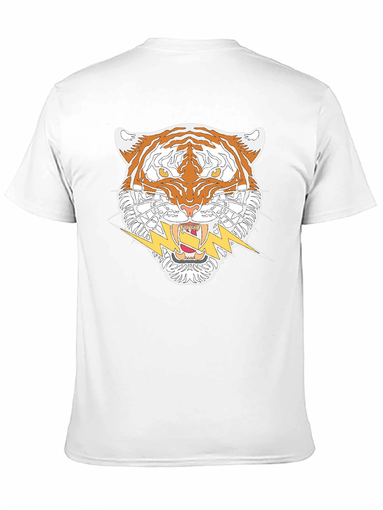 Tiger with Lightning Bolt Graphic T-Shirt