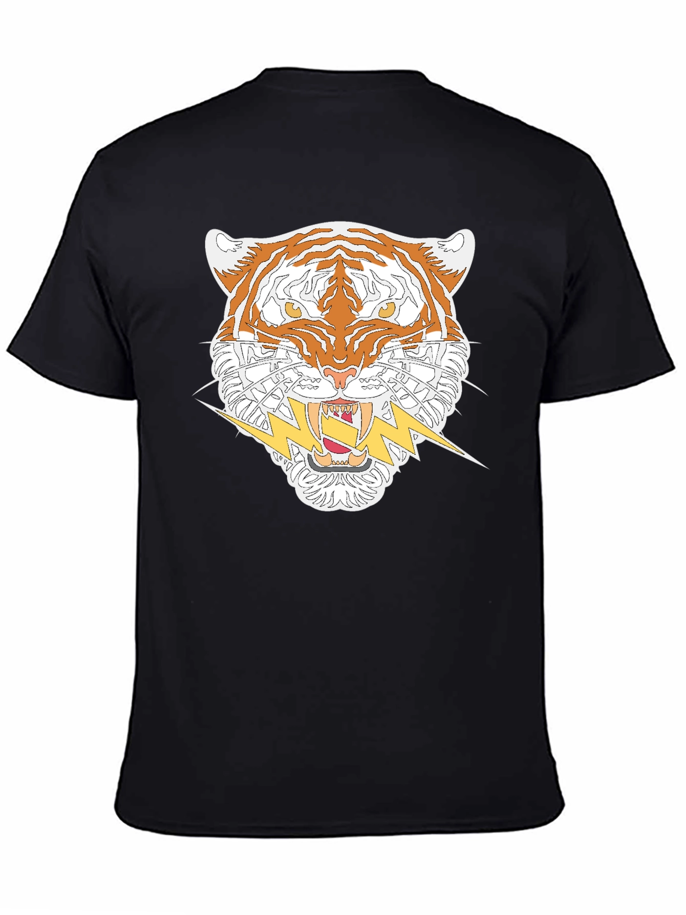 Tiger with Lightning Bolt Graphic T-Shirt