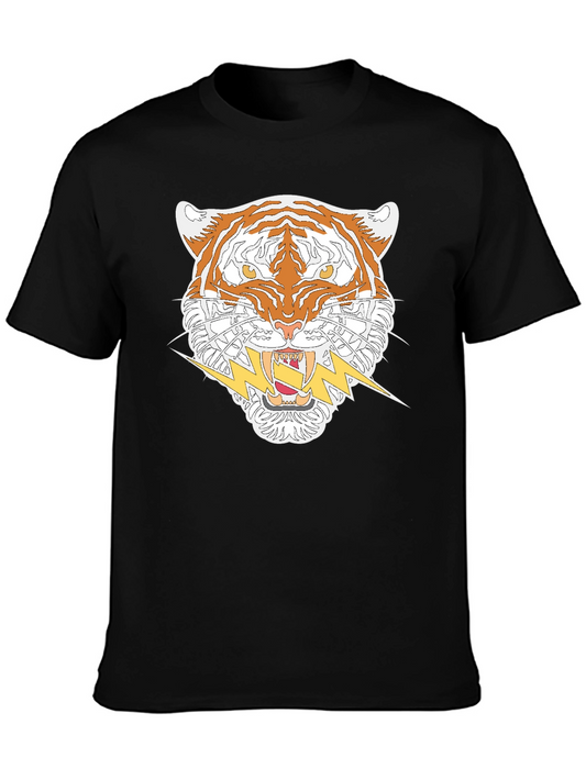 Tiger with Lightning Bolt Graphic T-Shirt