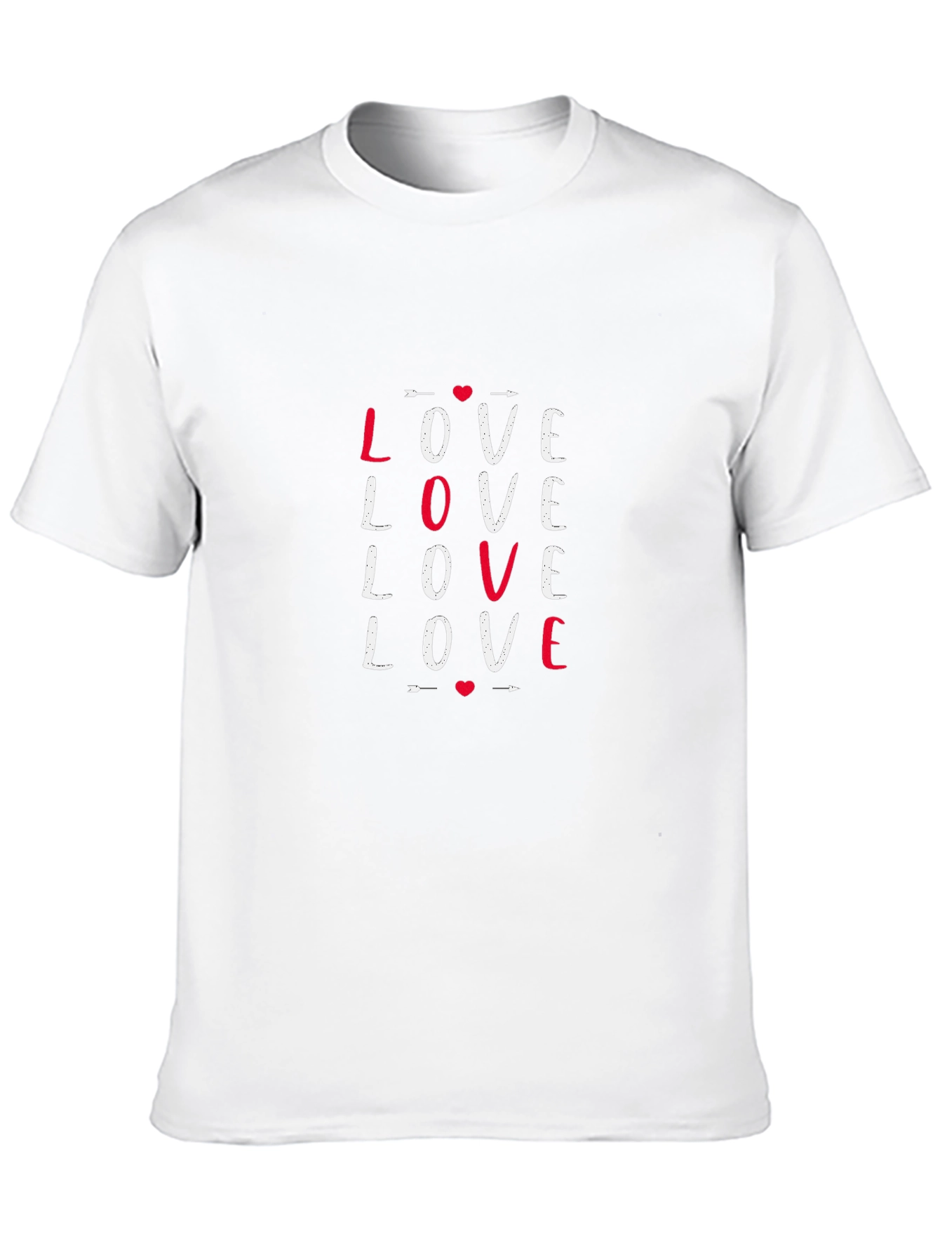 Love Repeated Graphic Tee - Black Cotton Blend