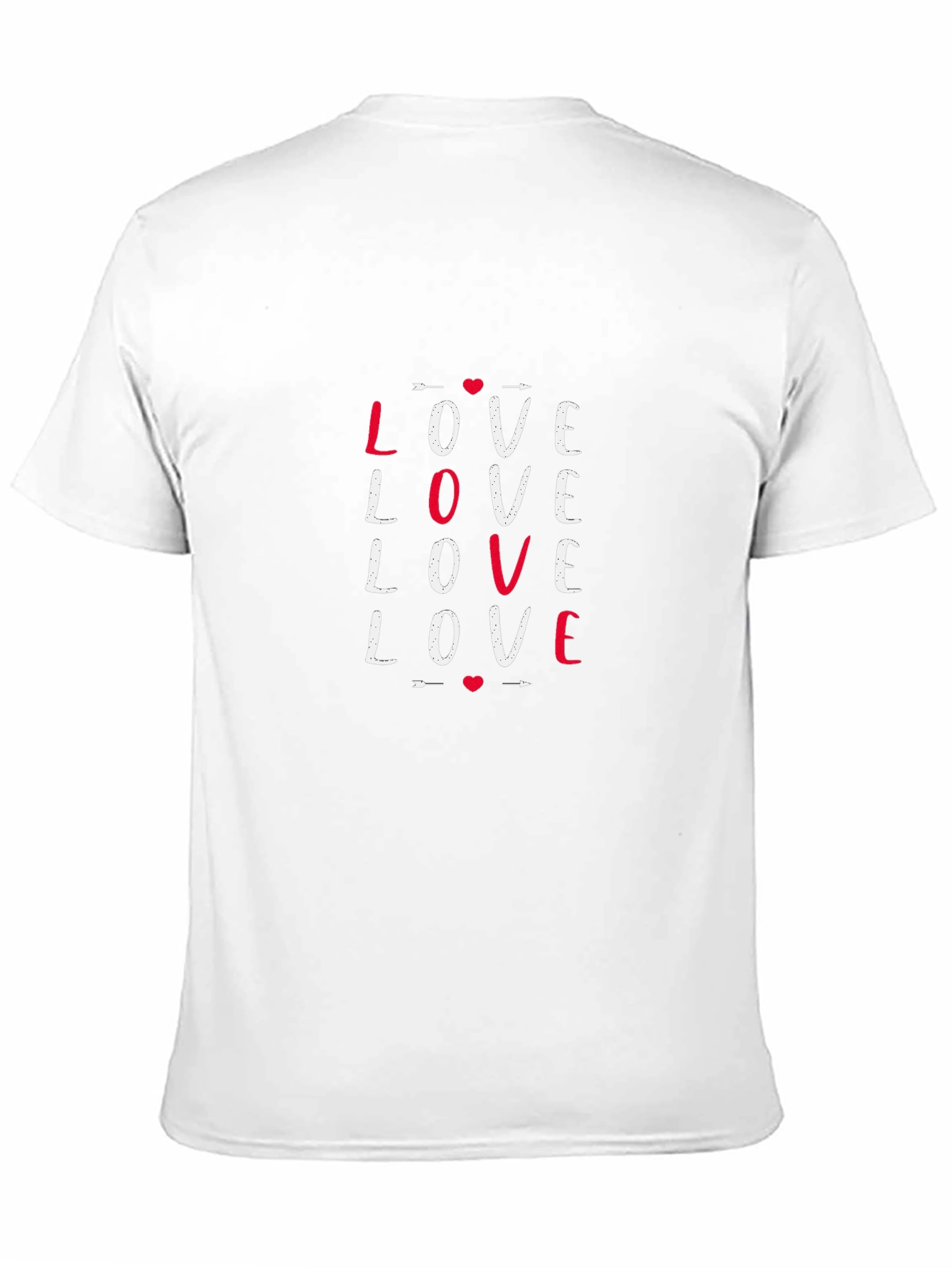 Love Repeated Graphic Tee - Black Cotton Blend