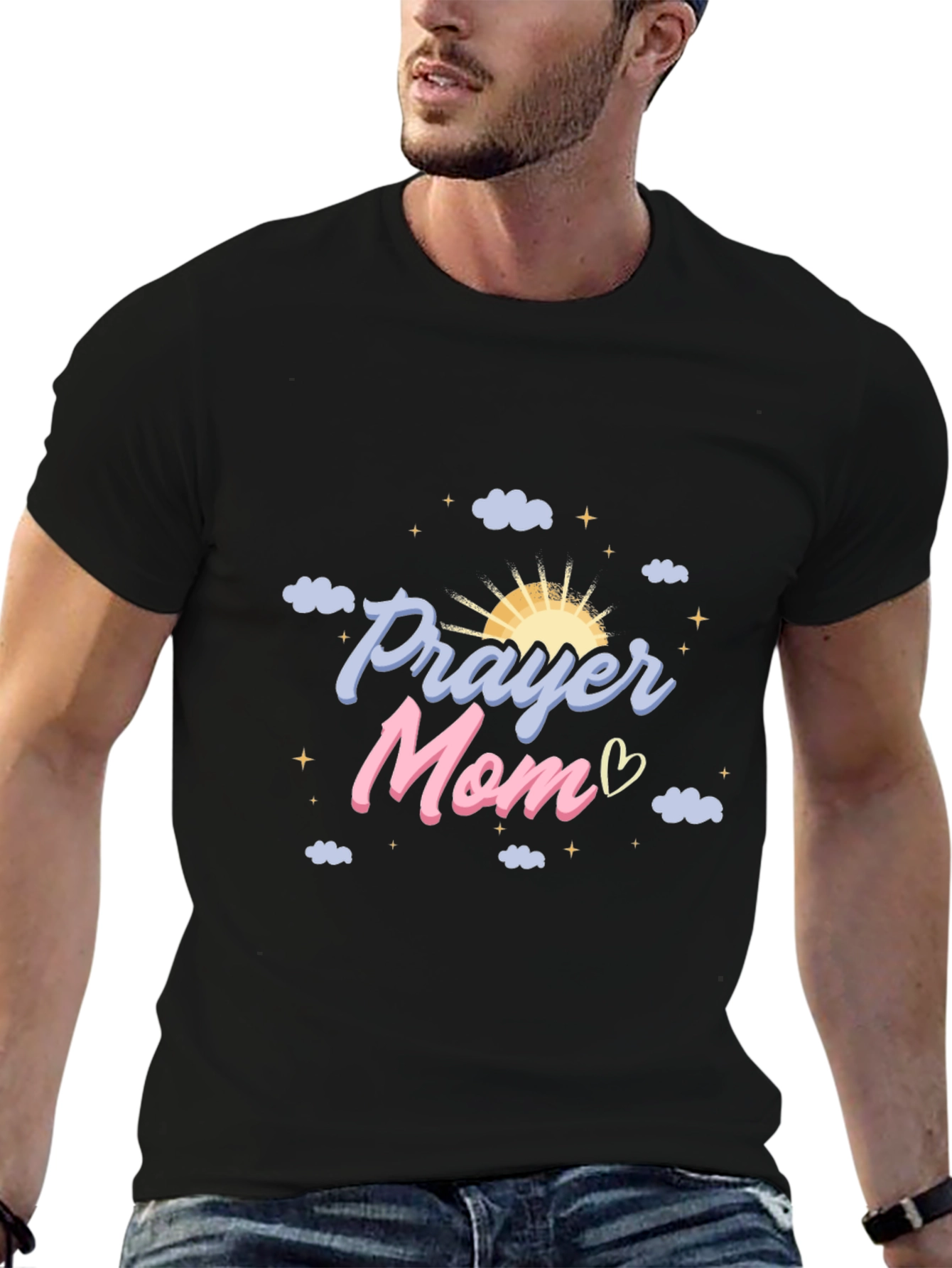 Prayer Mom Graphic Tee - Black T-Shirt