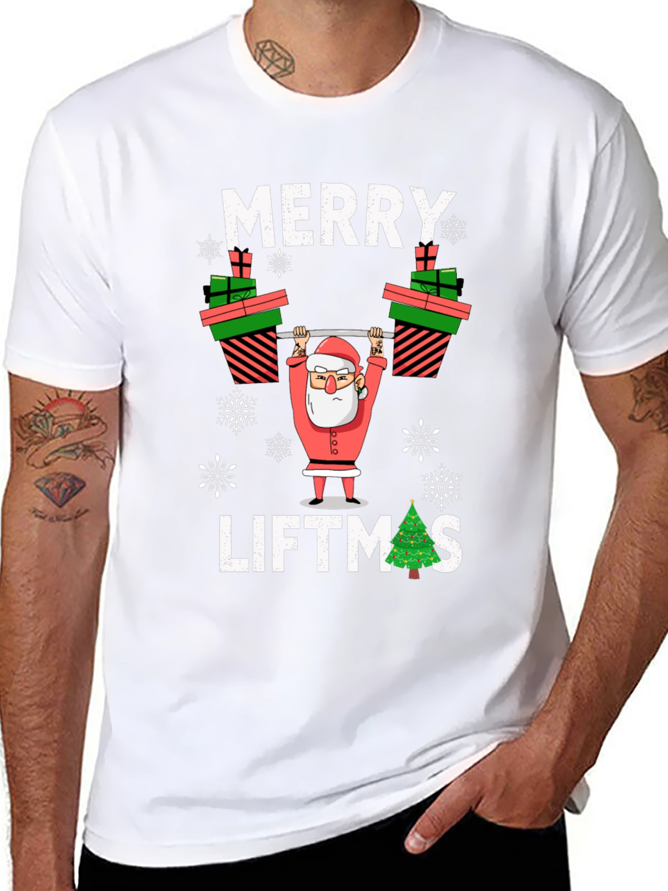 Merry Liftmas Santa T-Shirt