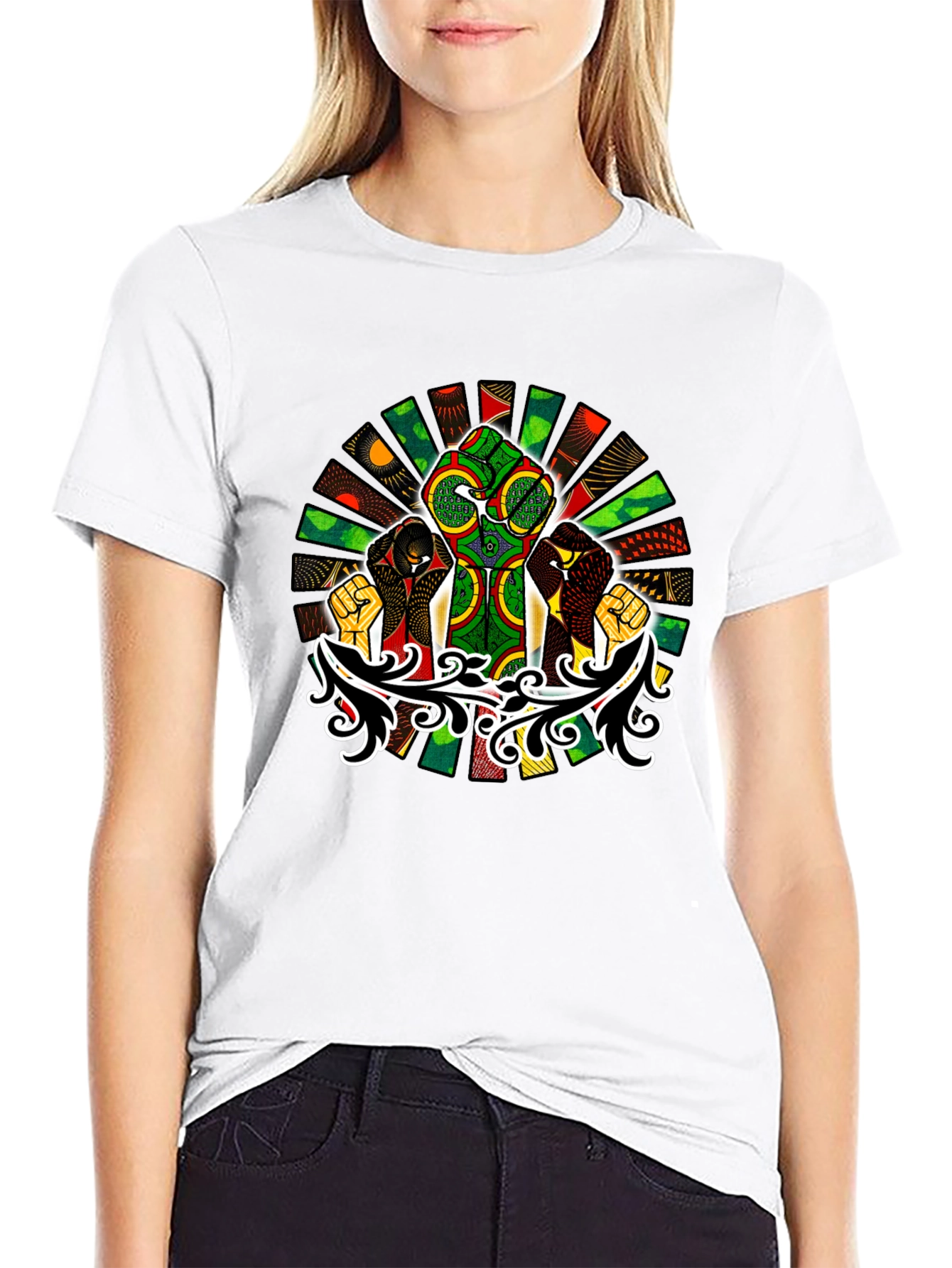 Black Power Fist Graphic Tee - Stylish Activism