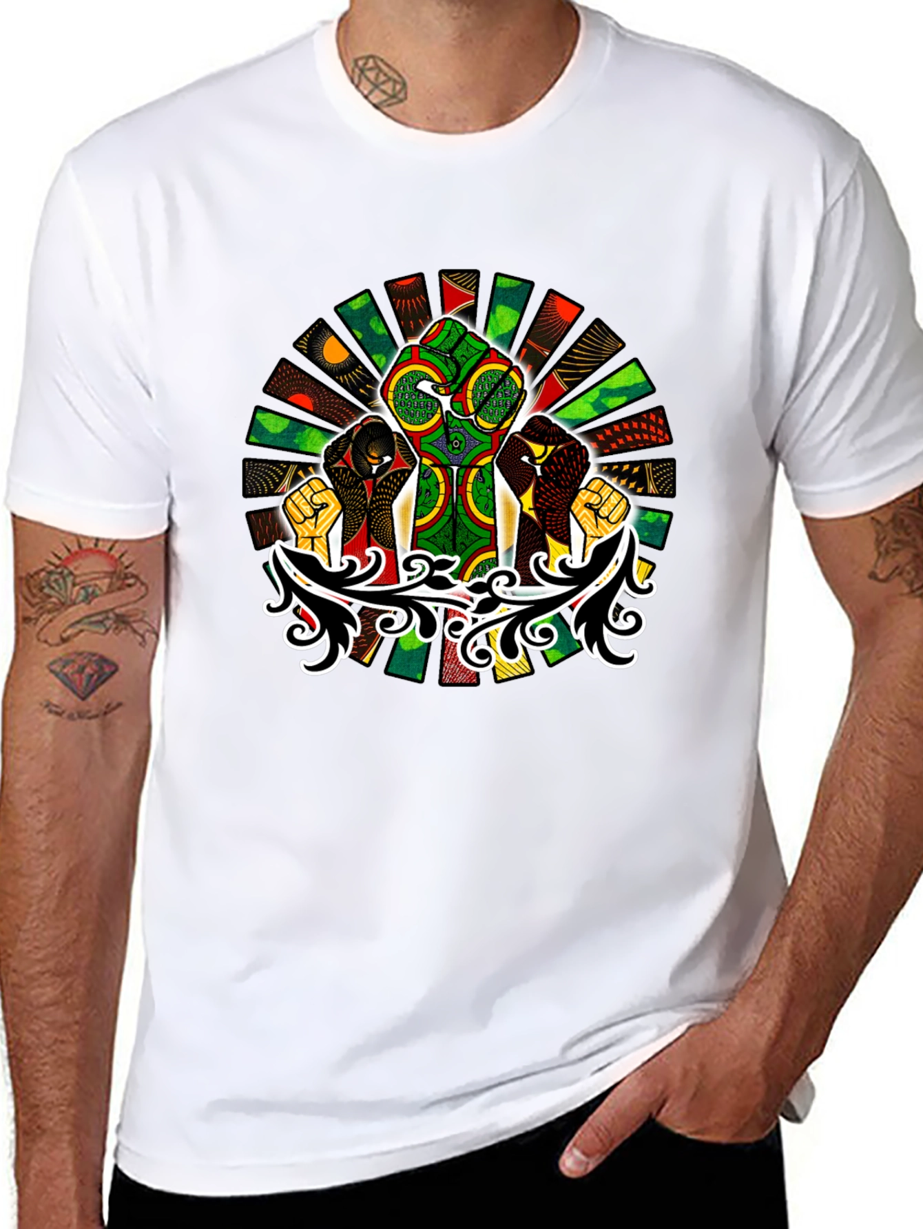 Black Power Fist Graphic Tee - Stylish Activism
