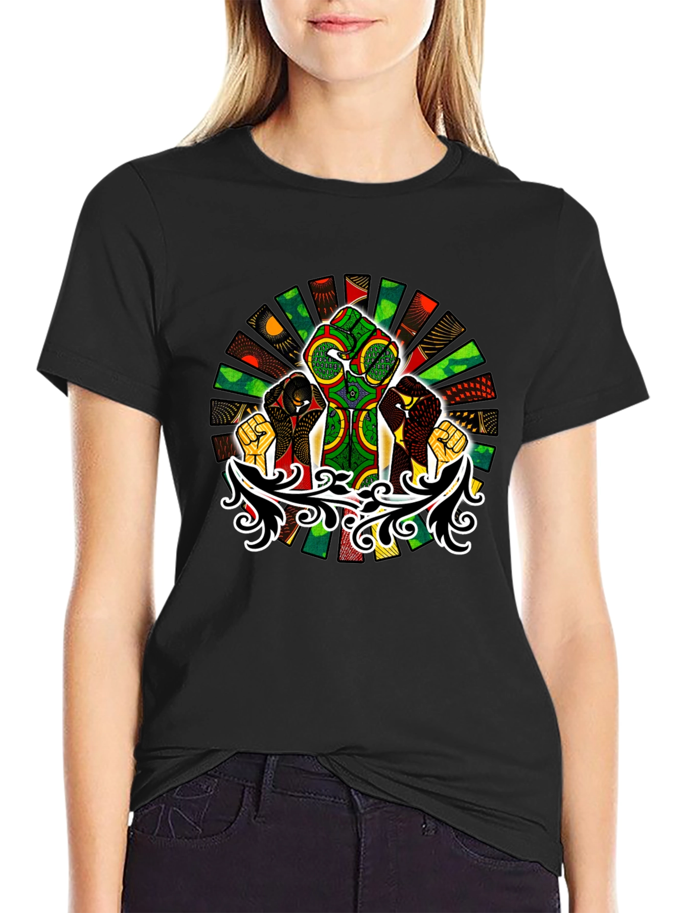 Black Power Fist Graphic Tee - Stylish Activism