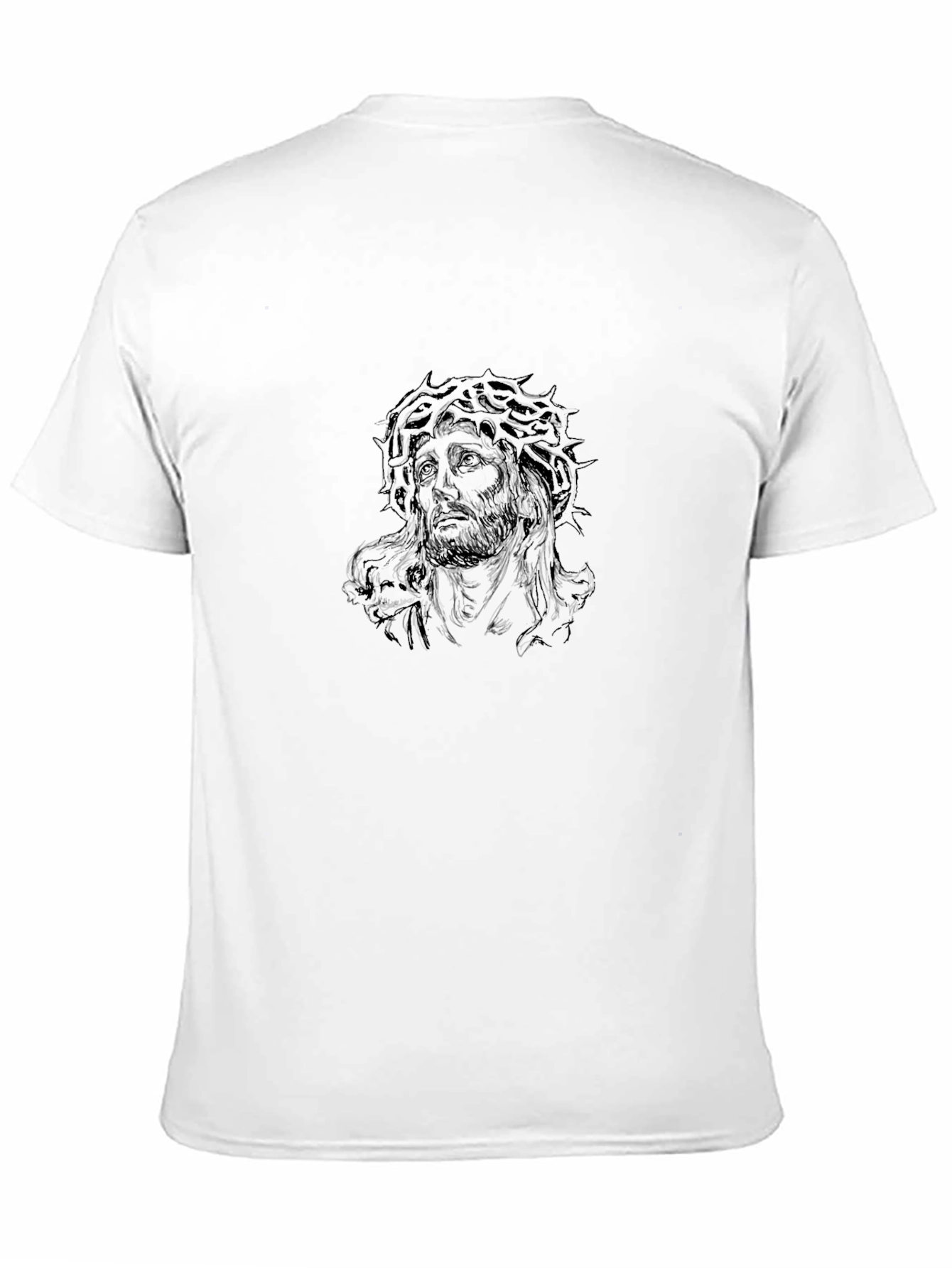 Mens Black T-Shirt Jesus Graphic Tee