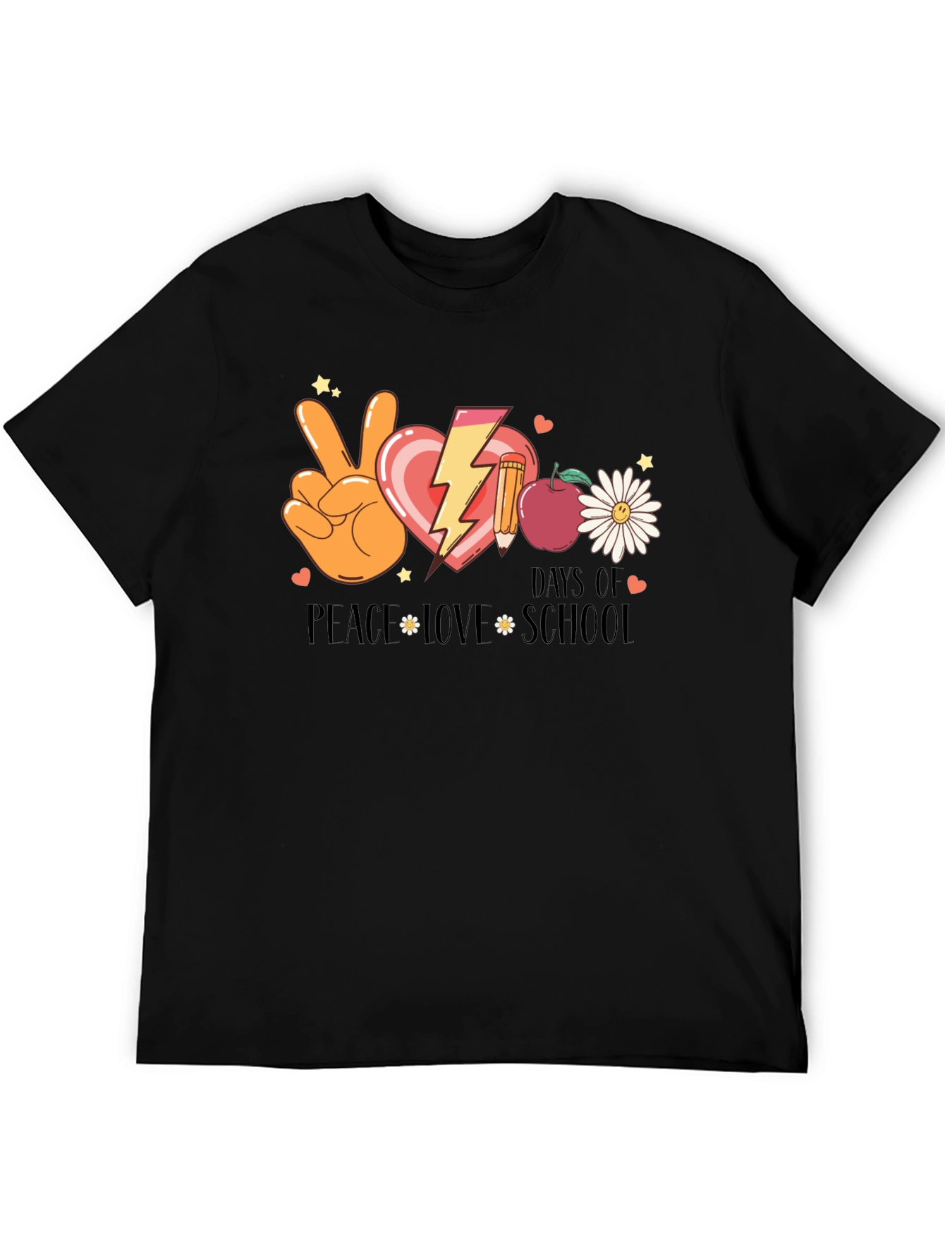 Peace Love School T-Shirt - Back to School
