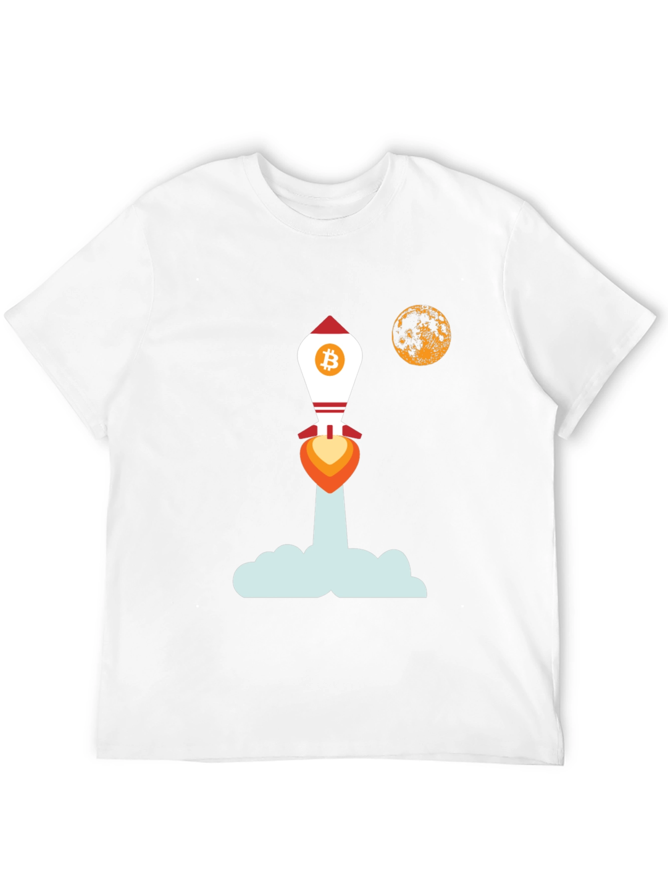 Bitcoin Rocket Moon T-Shirt - Crypto HODL