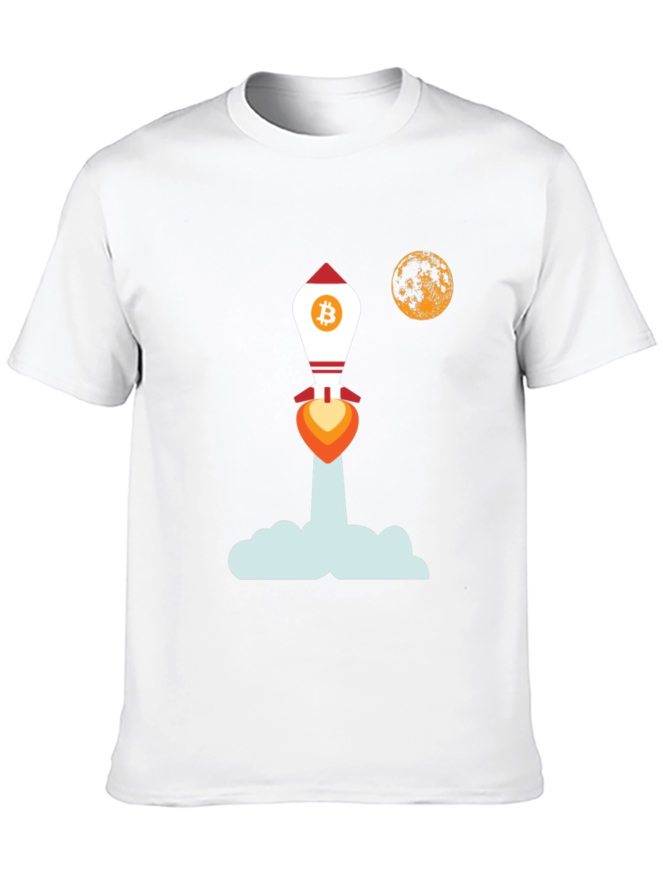 Bitcoin Rocket Moon T-Shirt - Crypto HODL