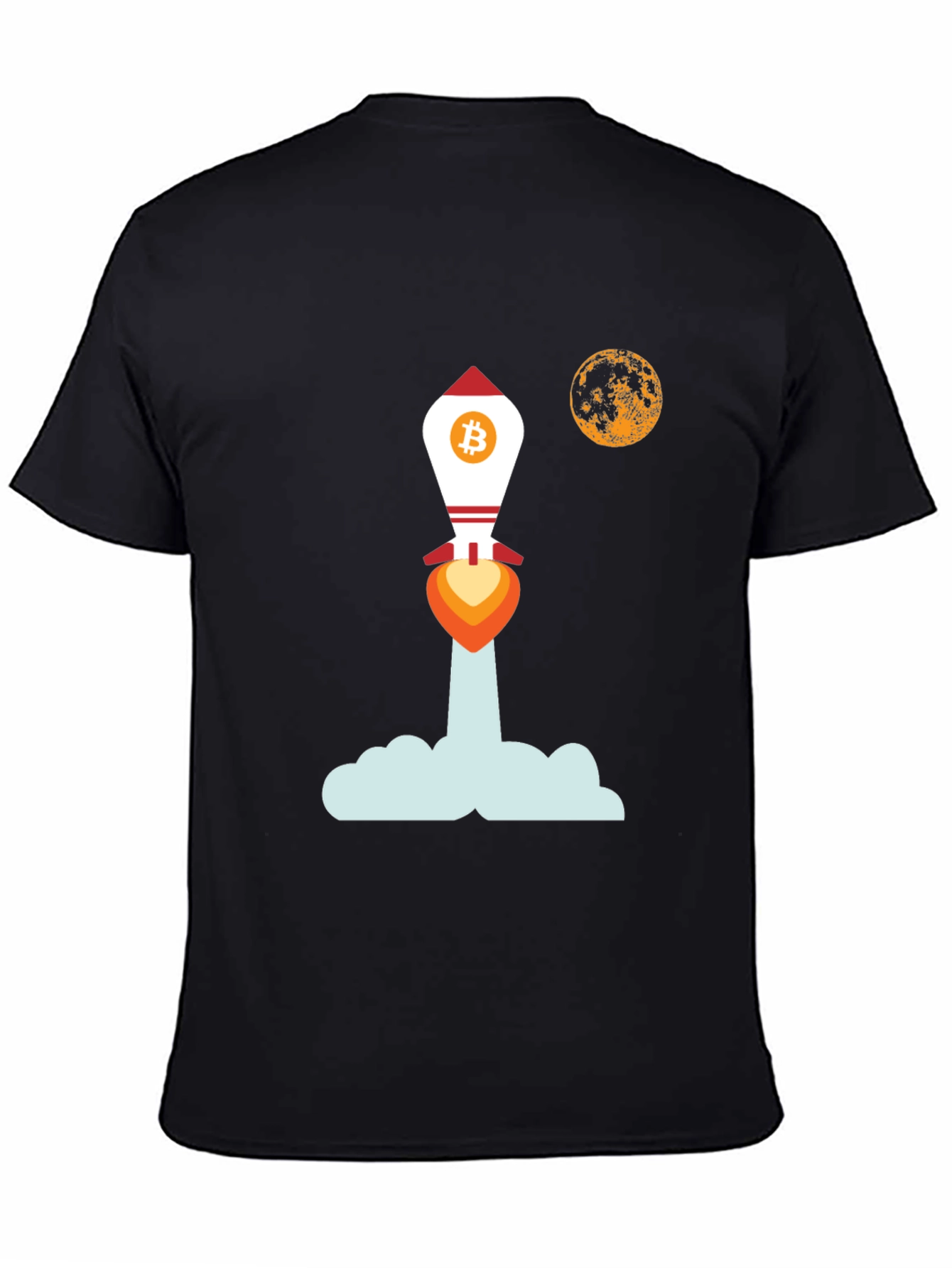 Bitcoin Rocket Moon T-Shirt - Crypto HODL