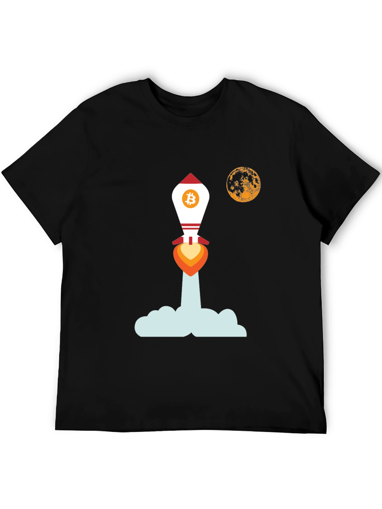 Bitcoin Rocket Moon T-Shirt - Crypto HODL
